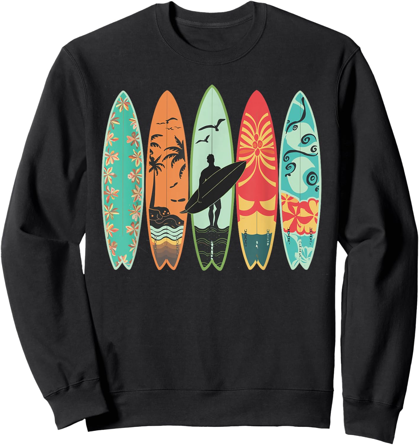 Surfer Surf Hawaii Board for Boys Men's Sweatshirt - Sweatshirt | Black