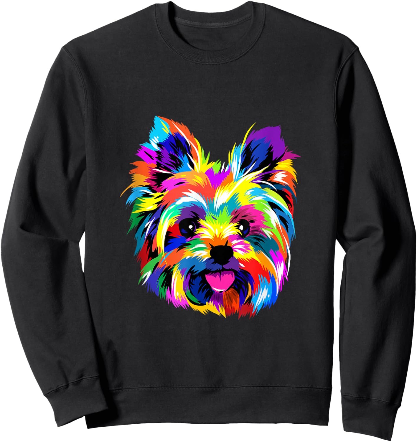 Pop Art Yorkshire Terrier Dog Lover Yorkie Art Yorkie Lovers Sweatshirt - Sweatshirt | Black