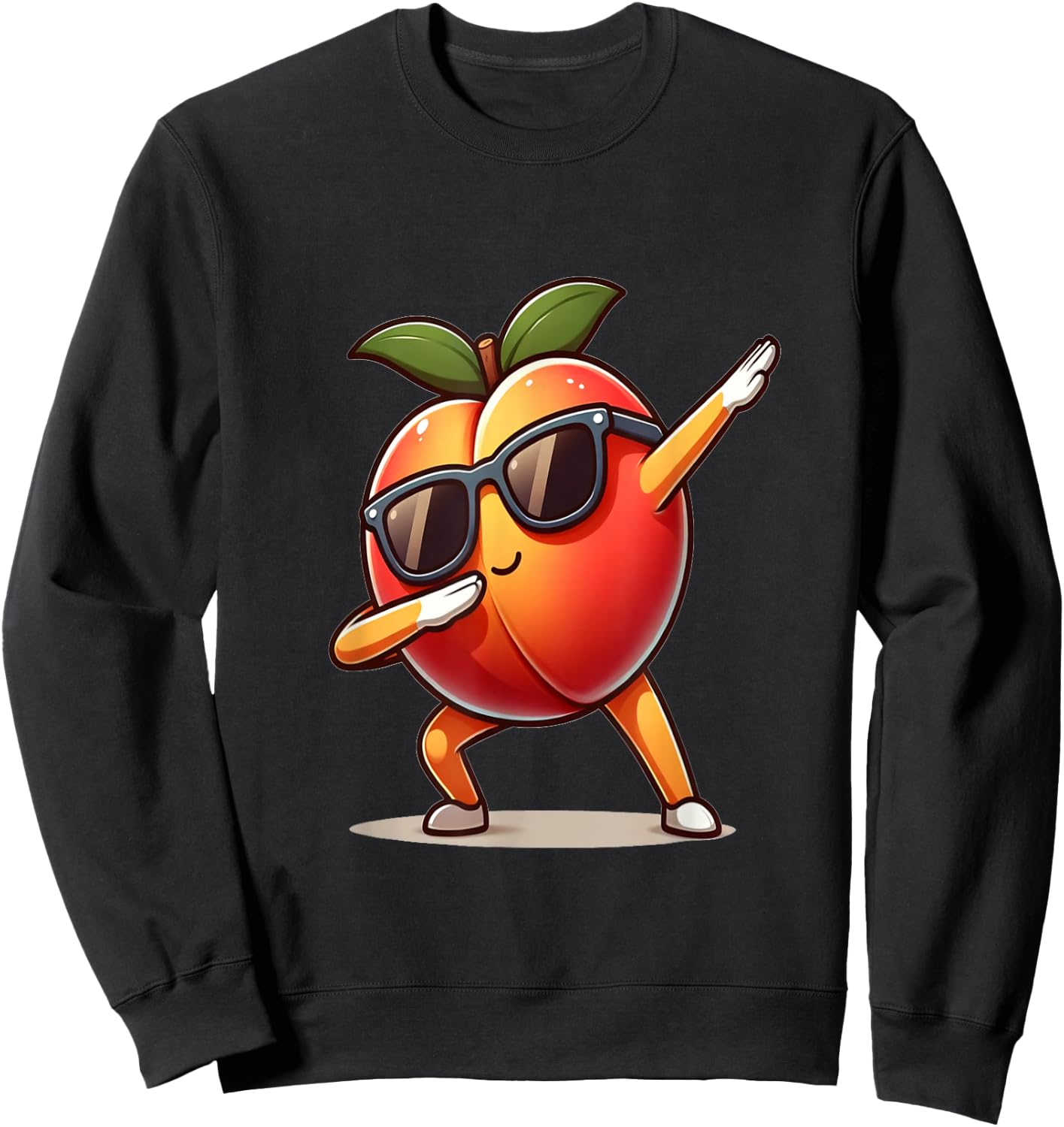 Dab Peach Dancing Dabbing Peach Fruit , black Sweatshirt - Sweatshirt | Black