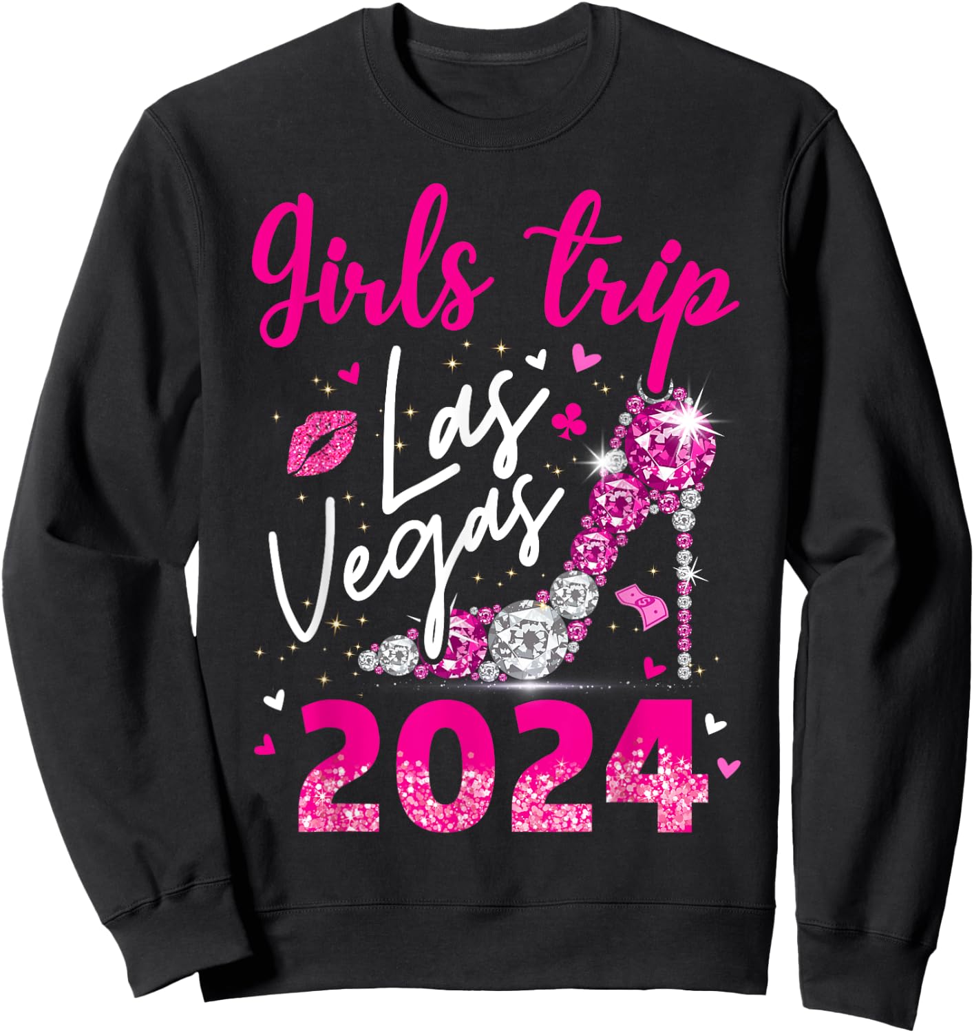 Las Vegas Girls Trip 2024 Girls Weekend Party Friend Match Sweatshirt - Sweatshirt | Black