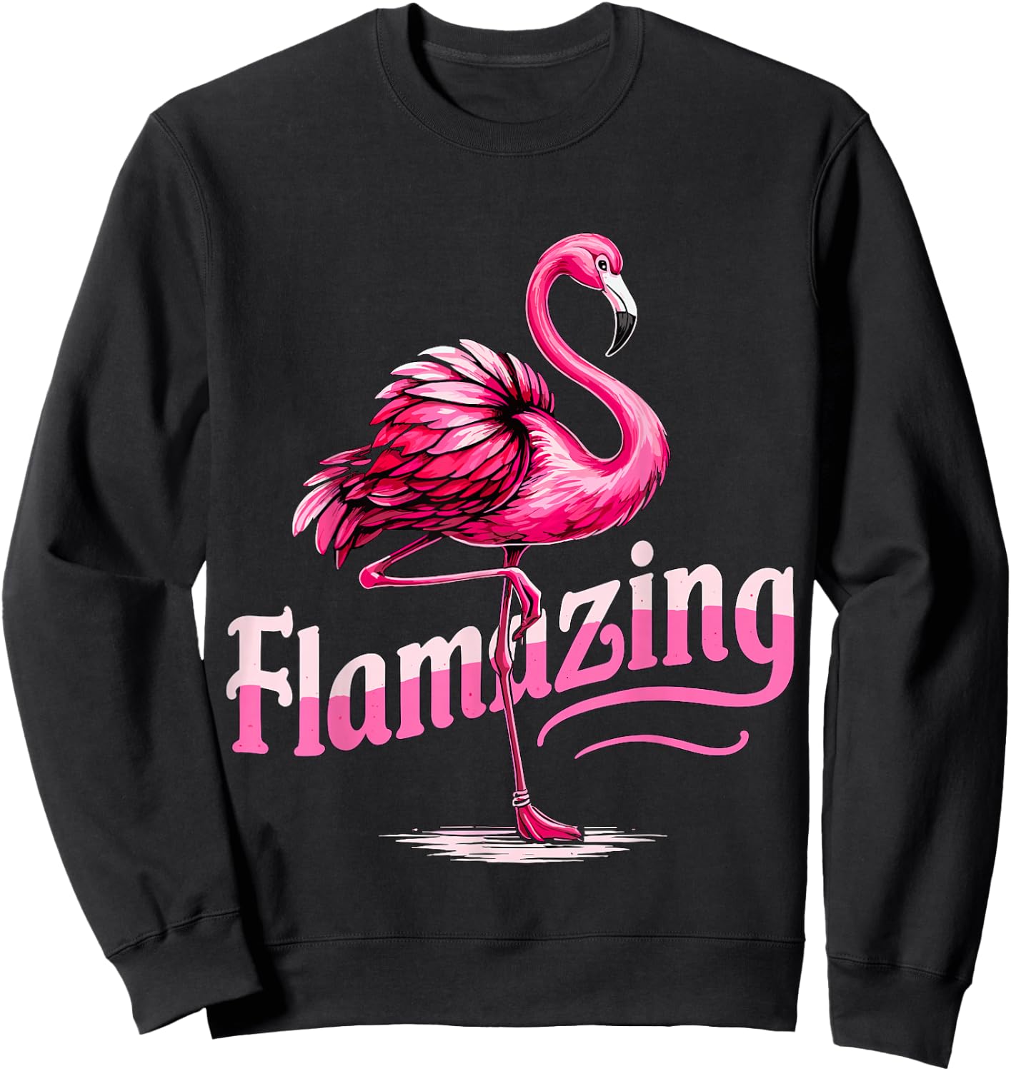 Flamazing Flamingo Sweatshirt - Sweatshirt | Black