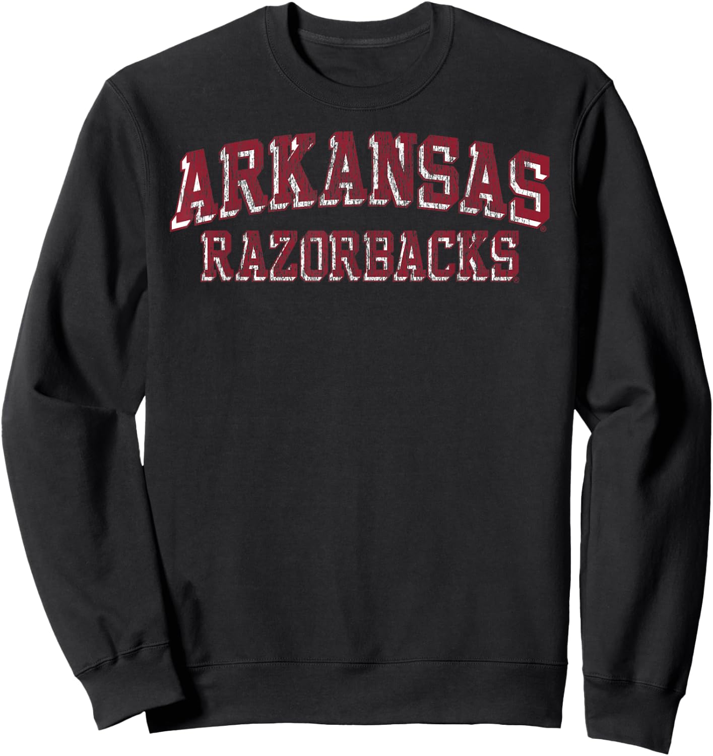 Arkansas Razorbacks Retro Arch Black Officially Licensed Sweatshirt - Sweatshirt | Black