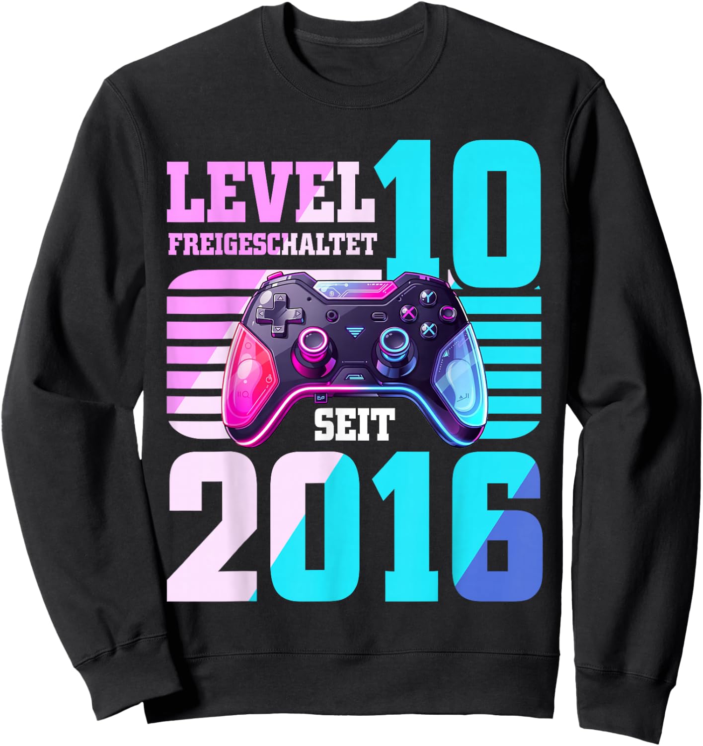 10. Geburtstag Junge Mädchen 2016 Gaming Level 10 Jahre Sweatshirt - Sweatshirt | Black