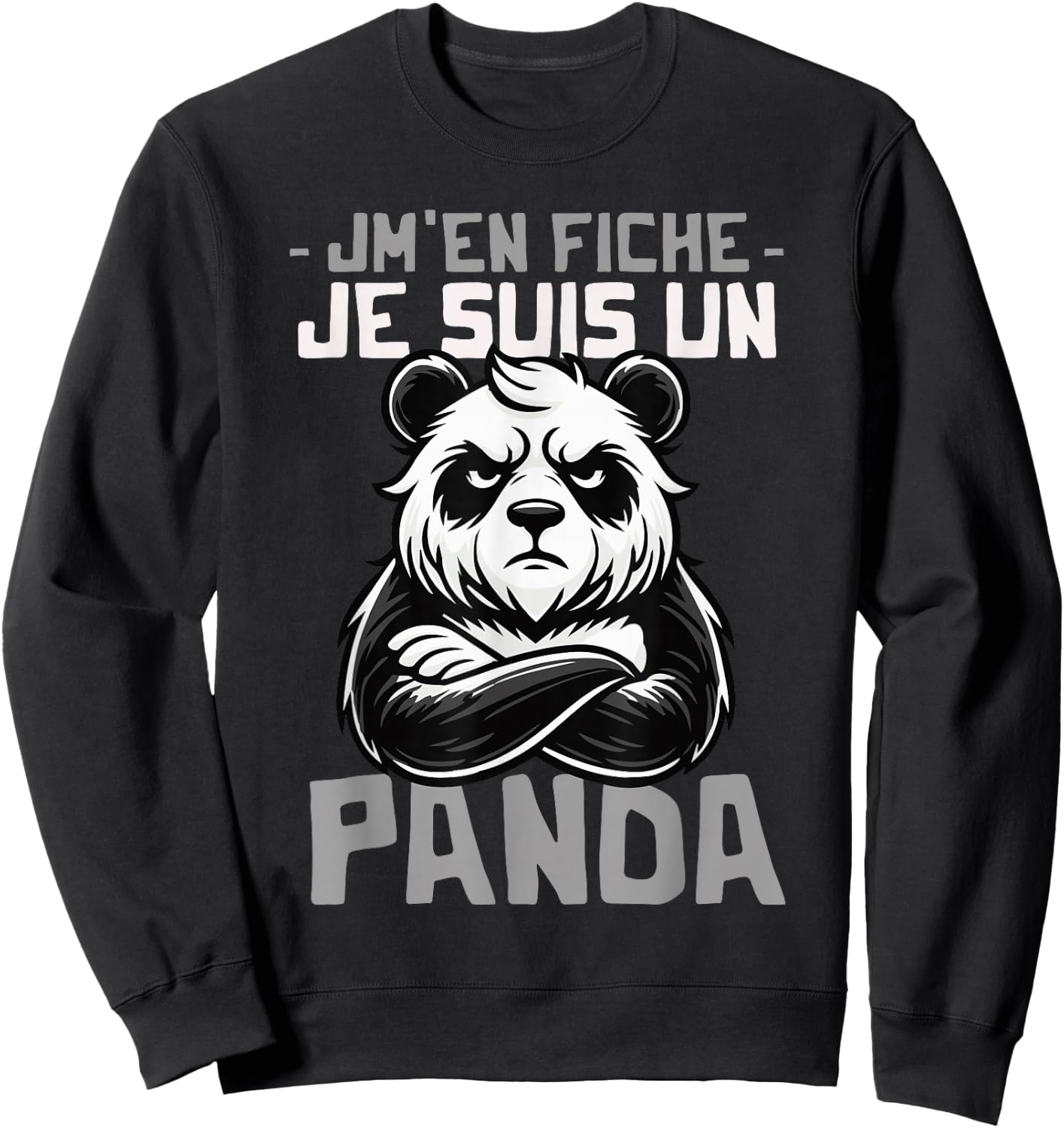 Idea Je suis un Panda Funny Funny Panda Motif Giant Panda , Black, S Sweatshirt - Sweatshirt | Black