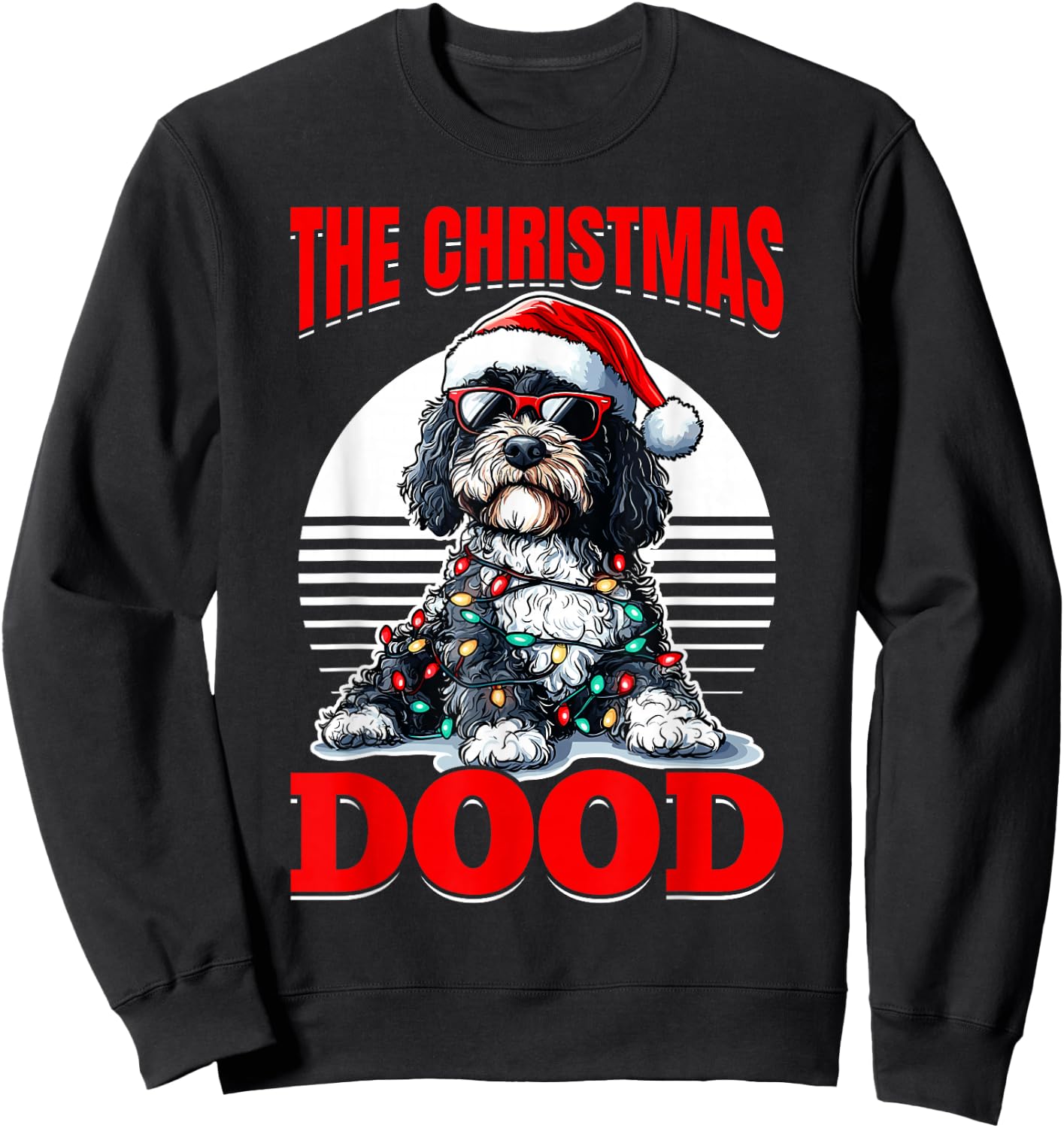 Bernedoodle Christmas Dog Breed The Christmas Dood Sweatshirt - Sweatshirt | Black