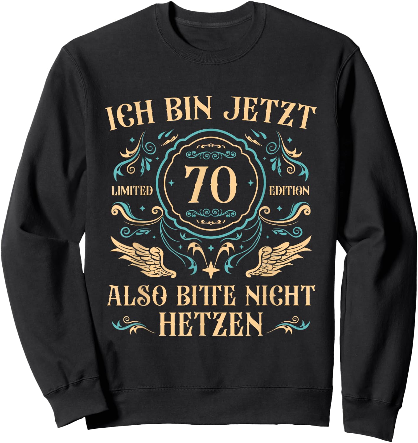 Men's 70 Years Old 70s Dad 70th Birthday , black Sweatshirt - Sweatshirt | Black