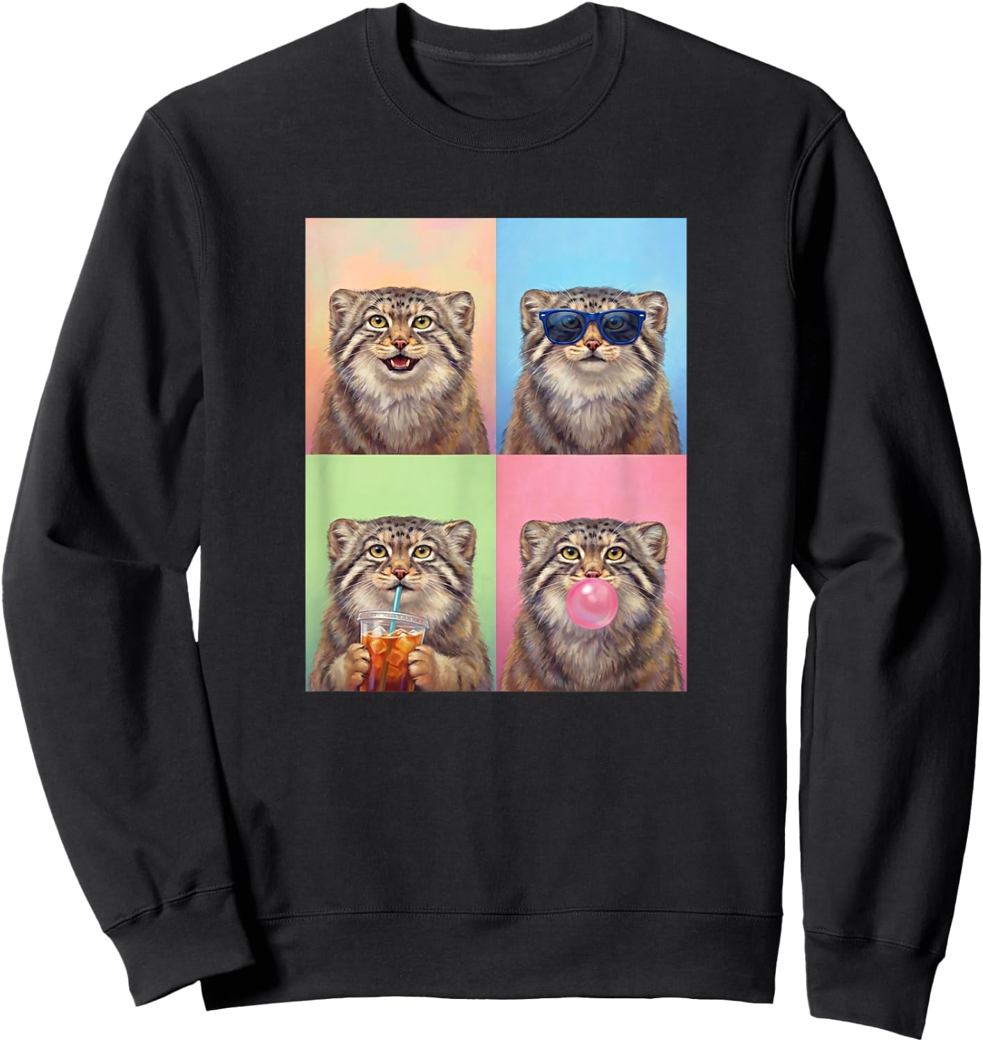 Pallas's Cats Funny Pallas's cat Sweatshirt - Sweatshirt | Black