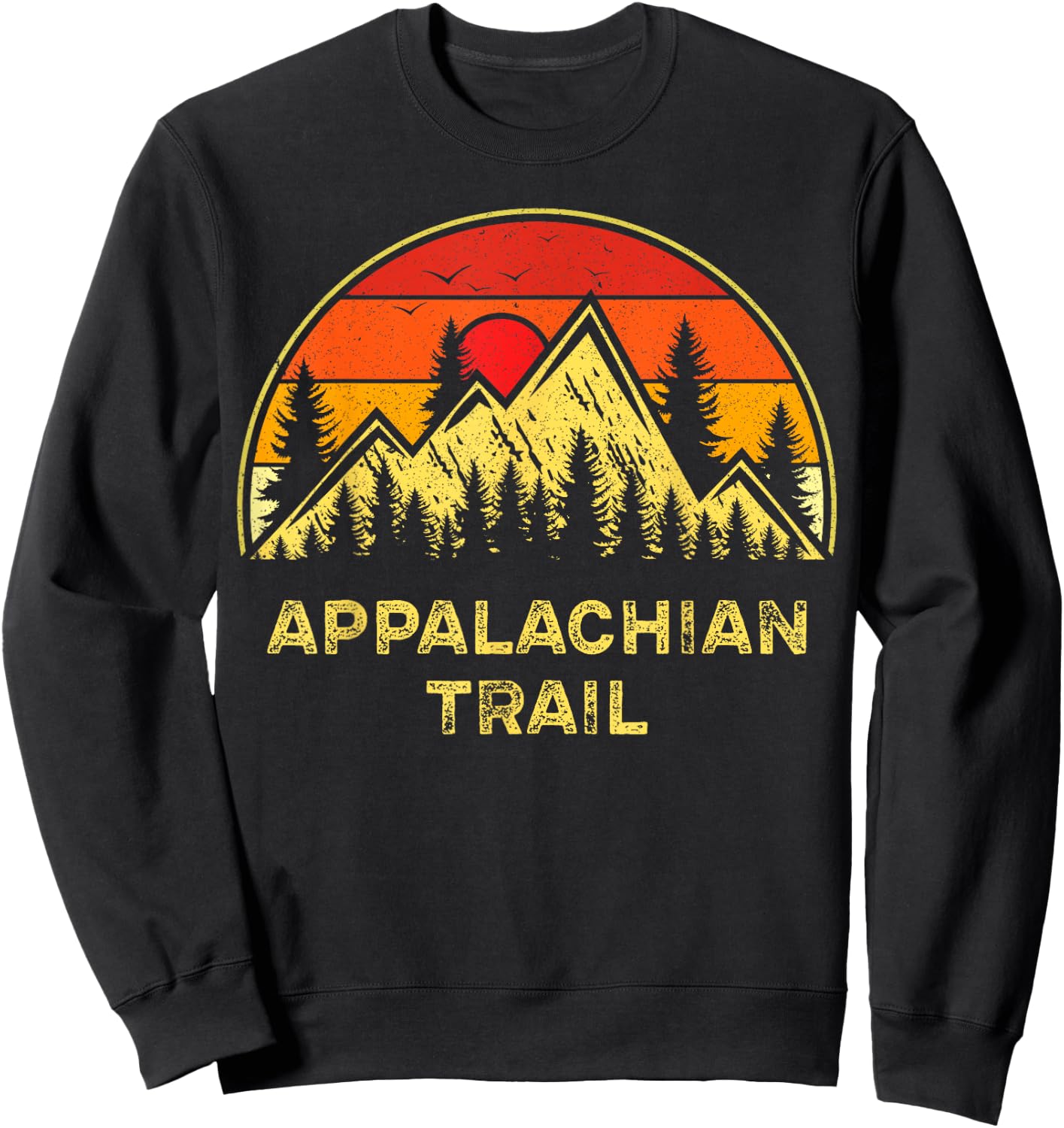 Vintage Appalachian Trail Nature Hiking Mountains Souvenir Sweatshirt - Sweatshirt | Black