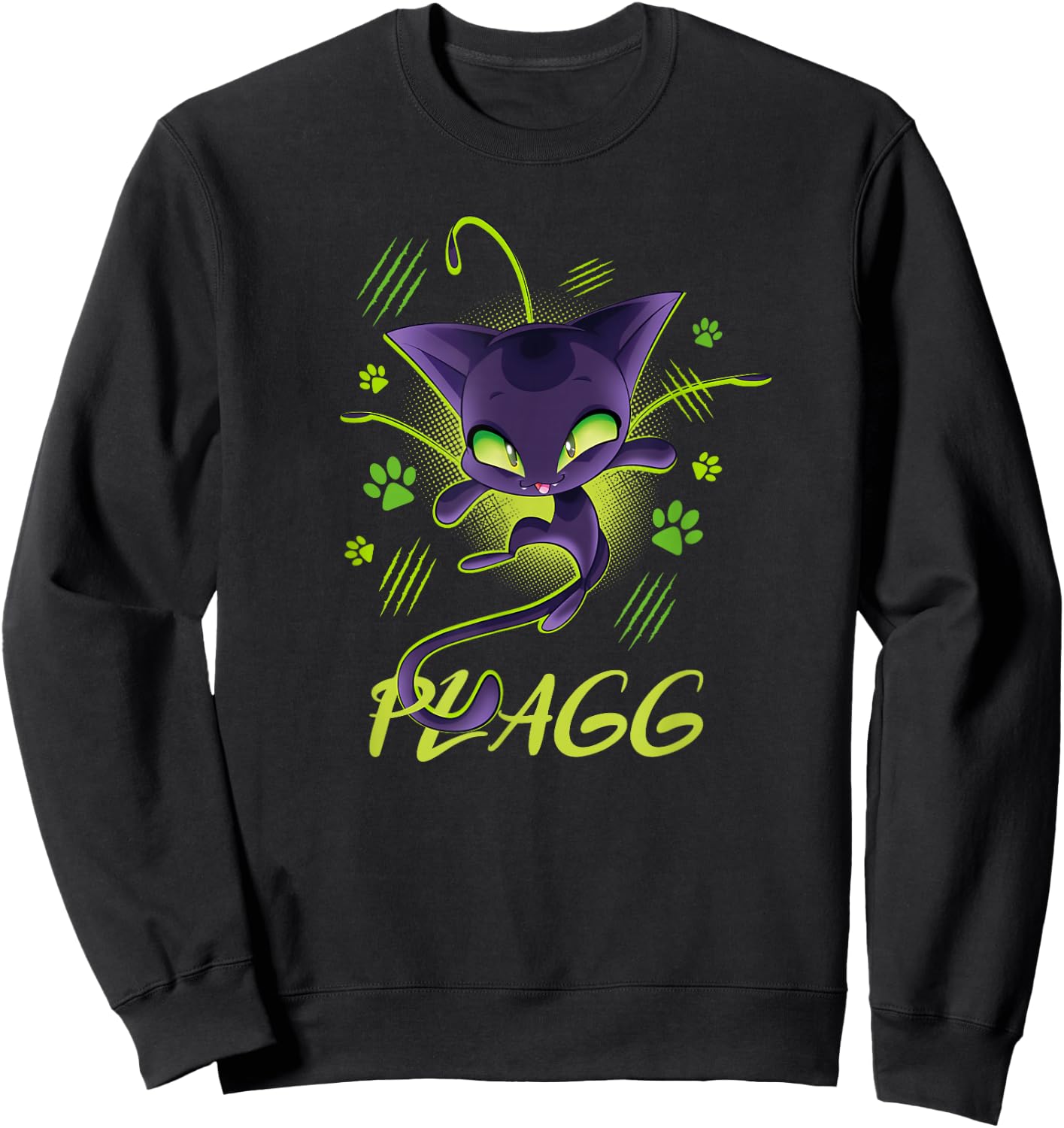 Miraculous Ladybug Kwamis Collection with Plagg Sweatshirt - Sweatshirt | Black