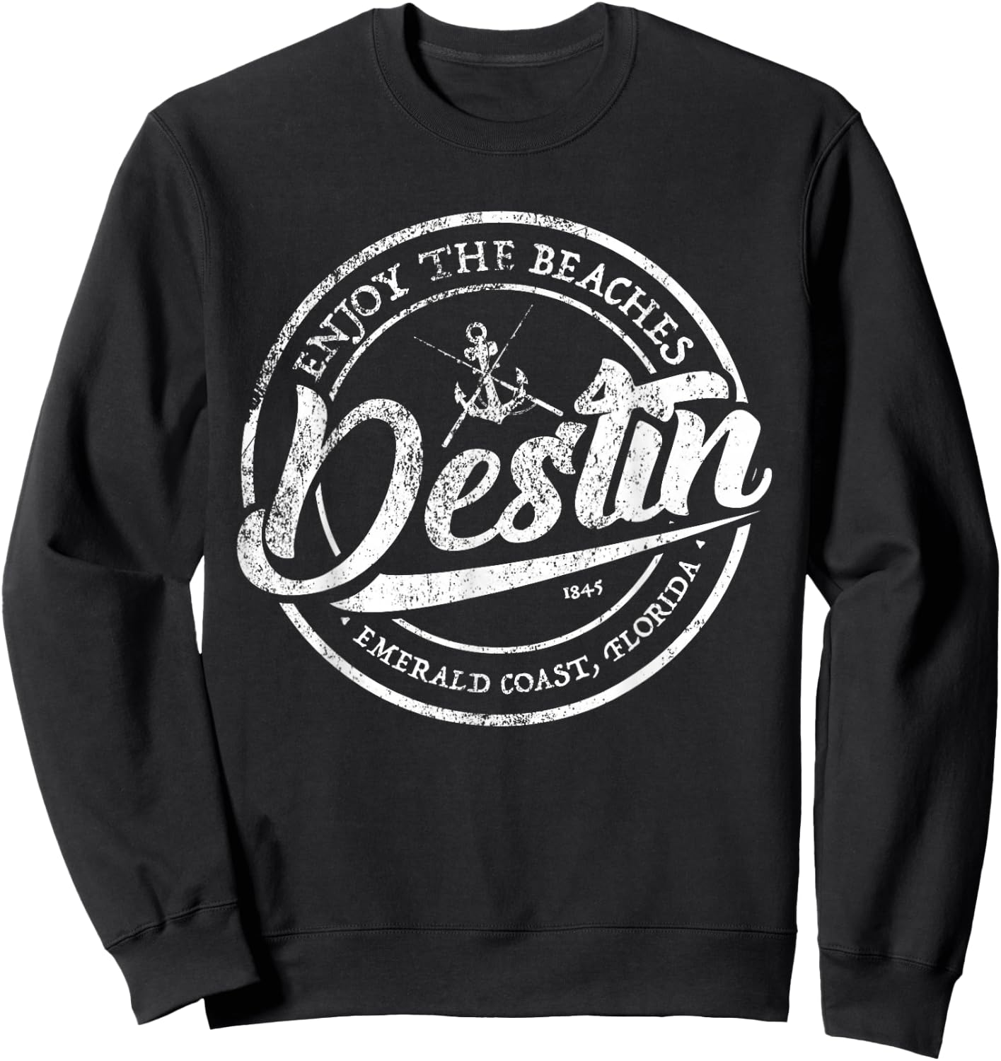 Enjoy the Beaches Destin FL Men Woman Kids Sweatshirt - Sweatshirt | Black