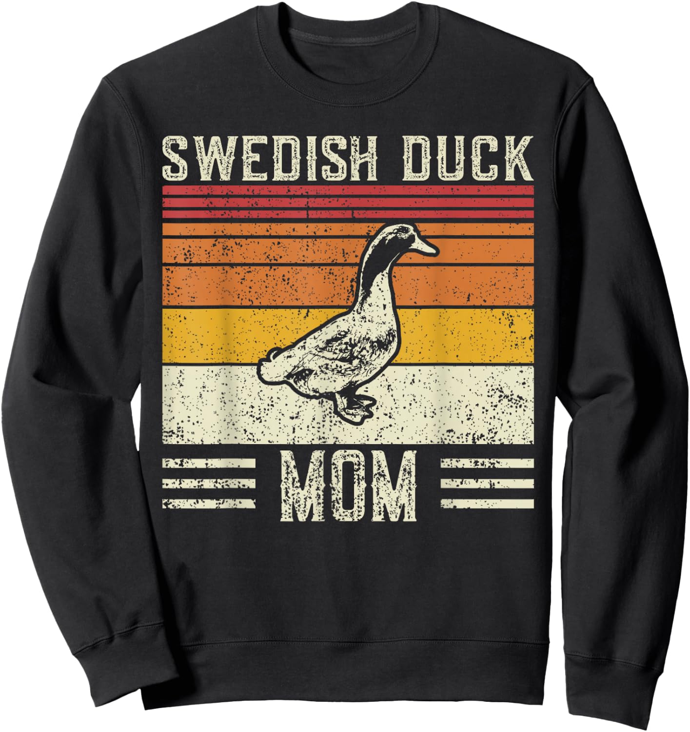 Best Duck Mom Women - Vintage Swedish Duck Sweatshirt - Sweatshirt | Black