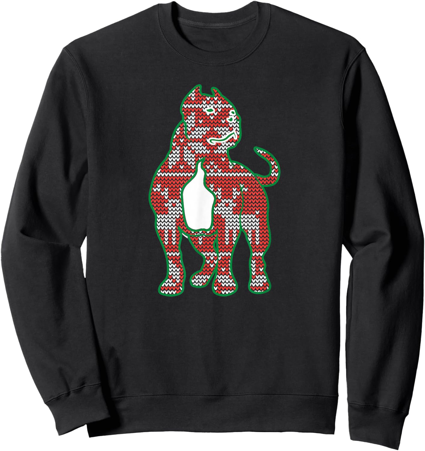 American Bully Dog Ugly Sweater Christmas Puppy Dog Lover Sweatshirt - Sweatshirt | Black