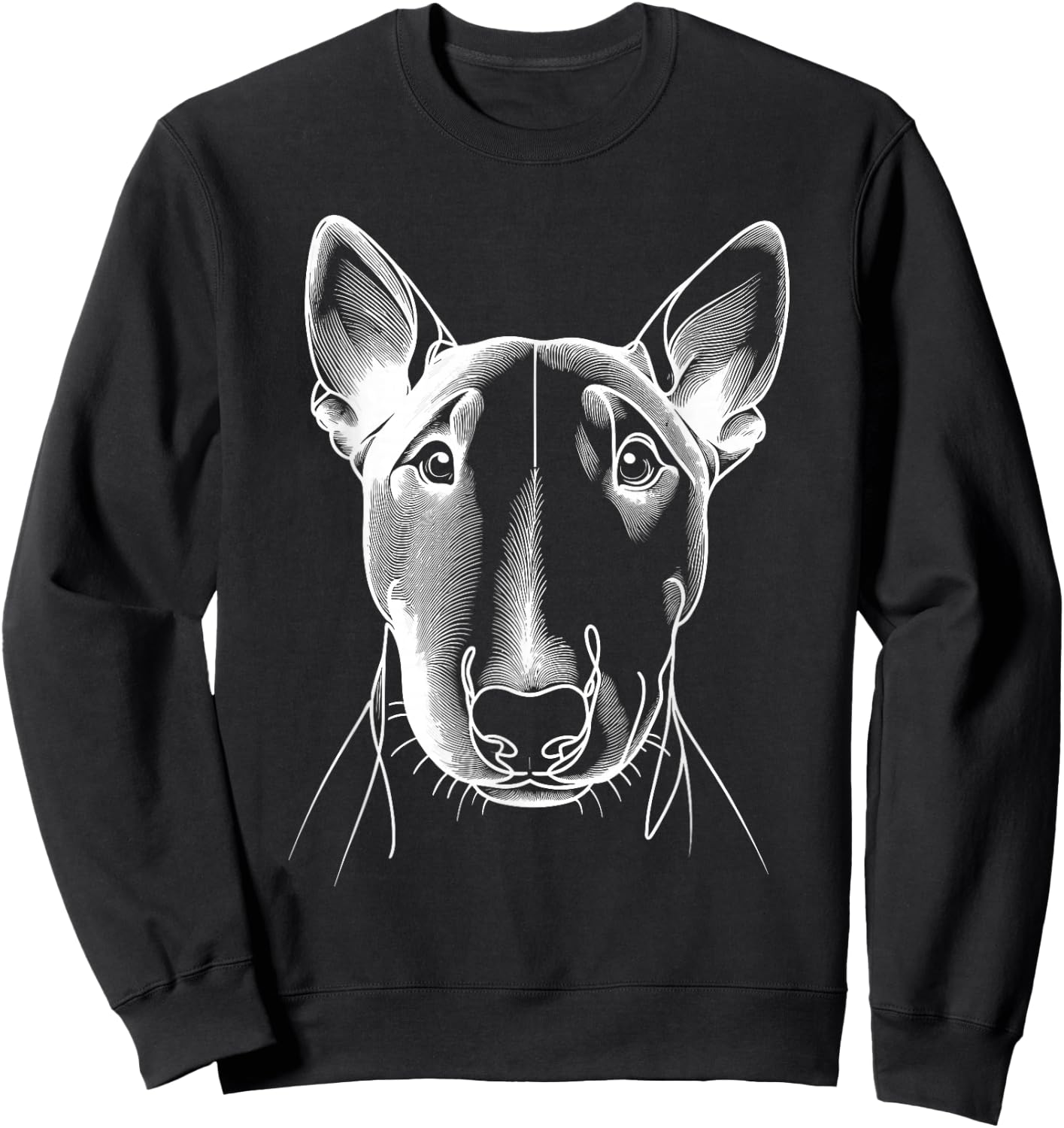 Line Art Miniature Bull Terrier Mini Bull , Black, S Sweatshirt - Sweatshirt | Black