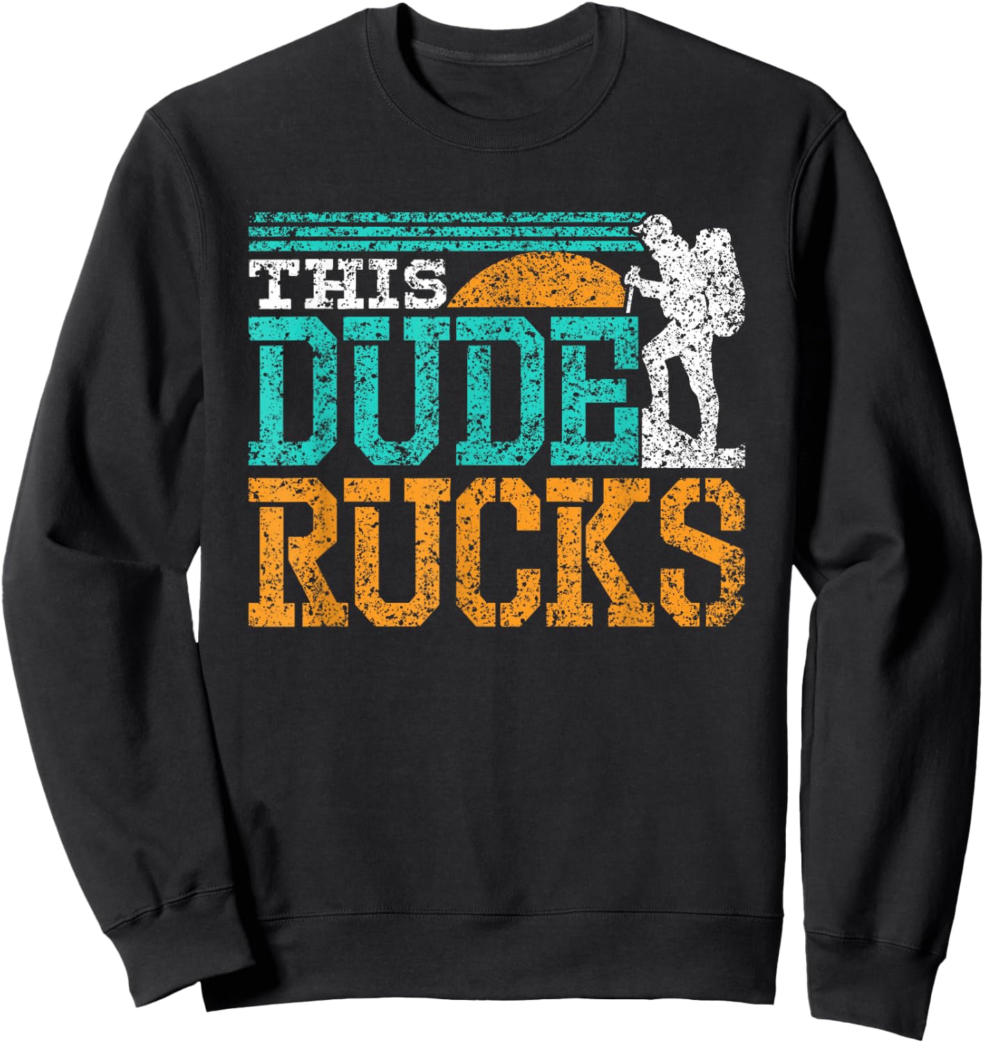 This Dude Rucks Backpack Rucksack Ruck Workout Rucking Sweatshirt - Sweatshirt | Black
