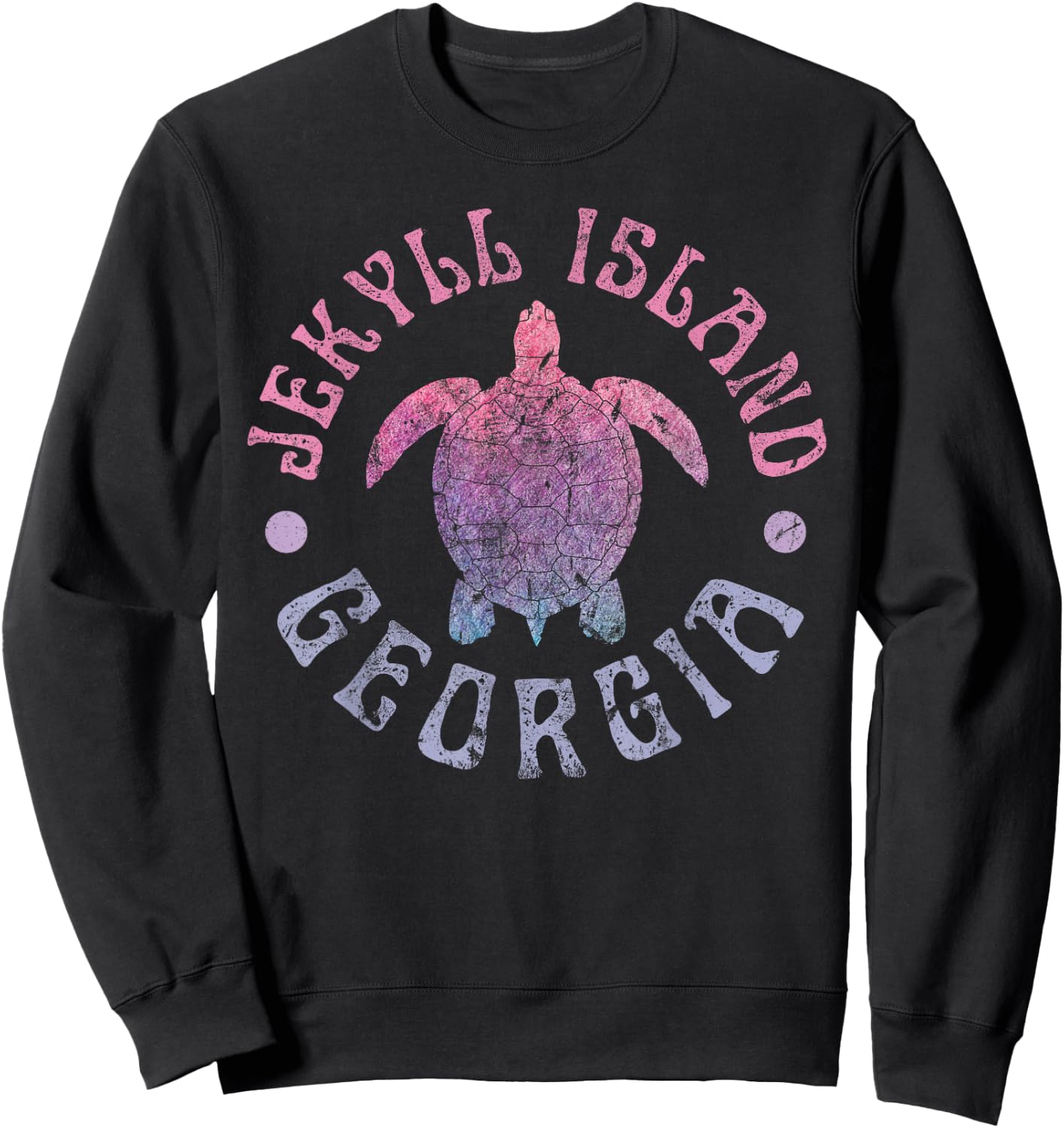 Jekyll Island Georgia Sea Turtle Beach Summer Ocean Cute Men Women Girls Kids Sweatshirt - Sweatshirt | Black