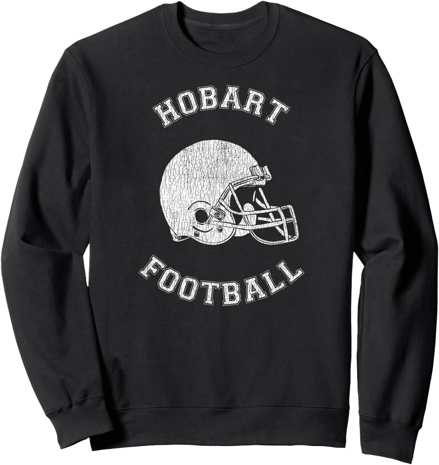 Hobart Football Distressed 1980's Retro P.E.Dept Style Sweatshirt - Sweatshirt | Black