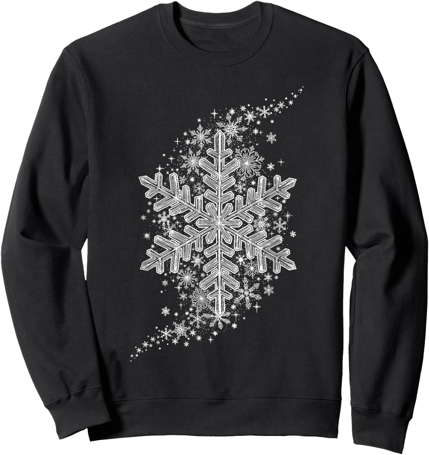 Winter Snowflake Pattern , Women, Kids Sweatshirt - Sweatshirt | Black