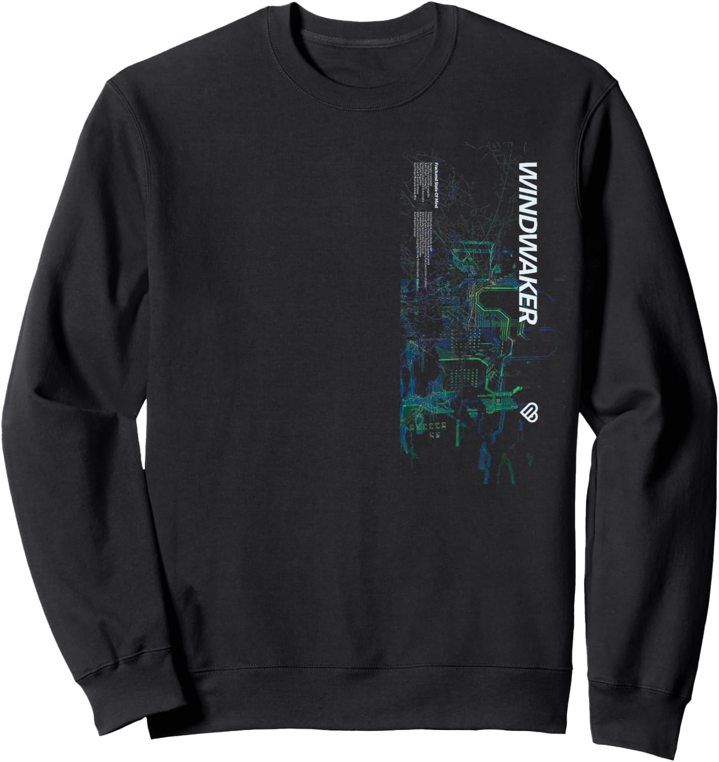 Windwaker - Fractured State Of Mind Lyric Sweatshirt - Sweatshirt | Black