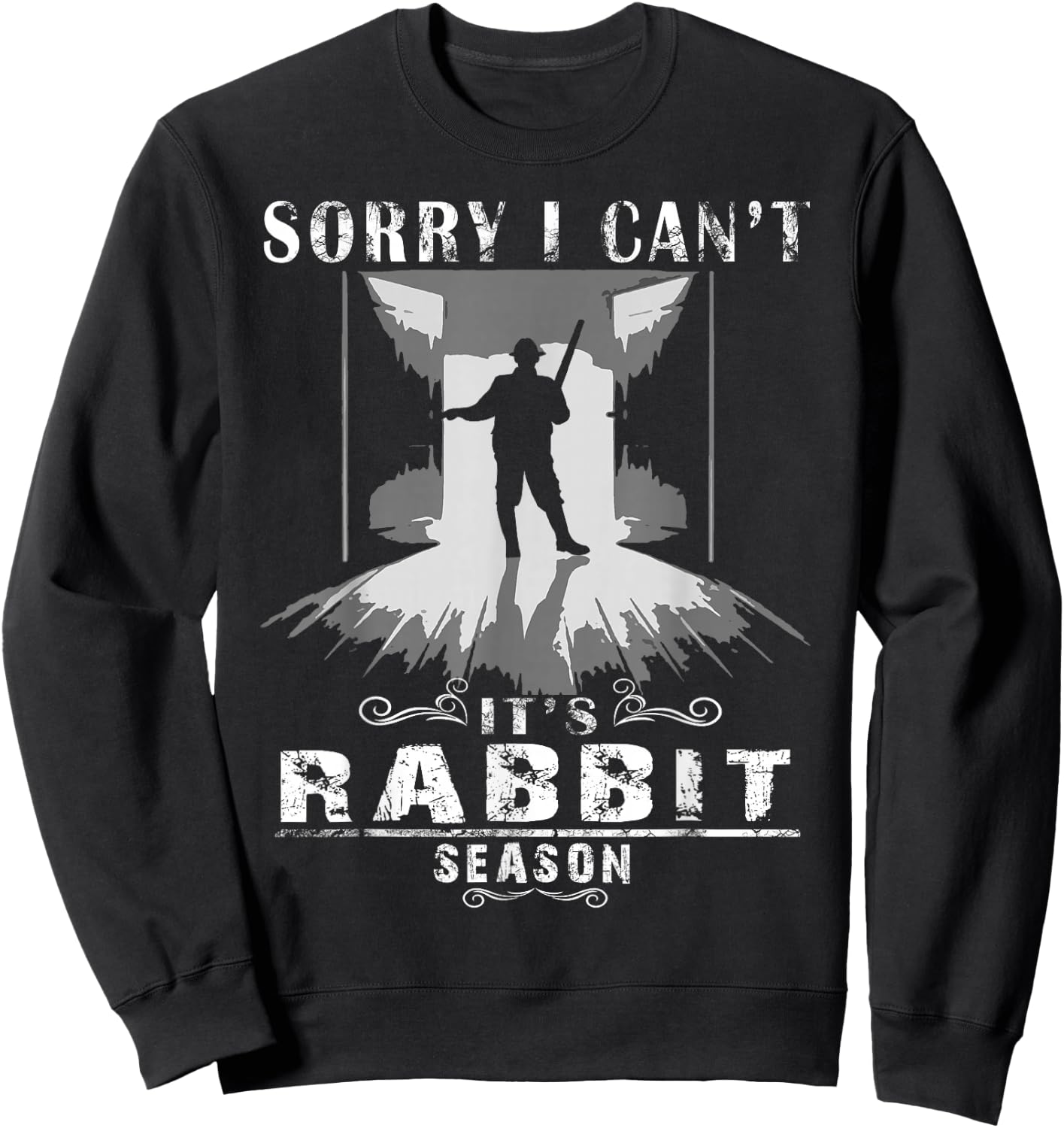 Rabbit Hunting Shirt Accessories Gear Funny Trapper Hunter Sweatshirt - Sweatshirt | Black