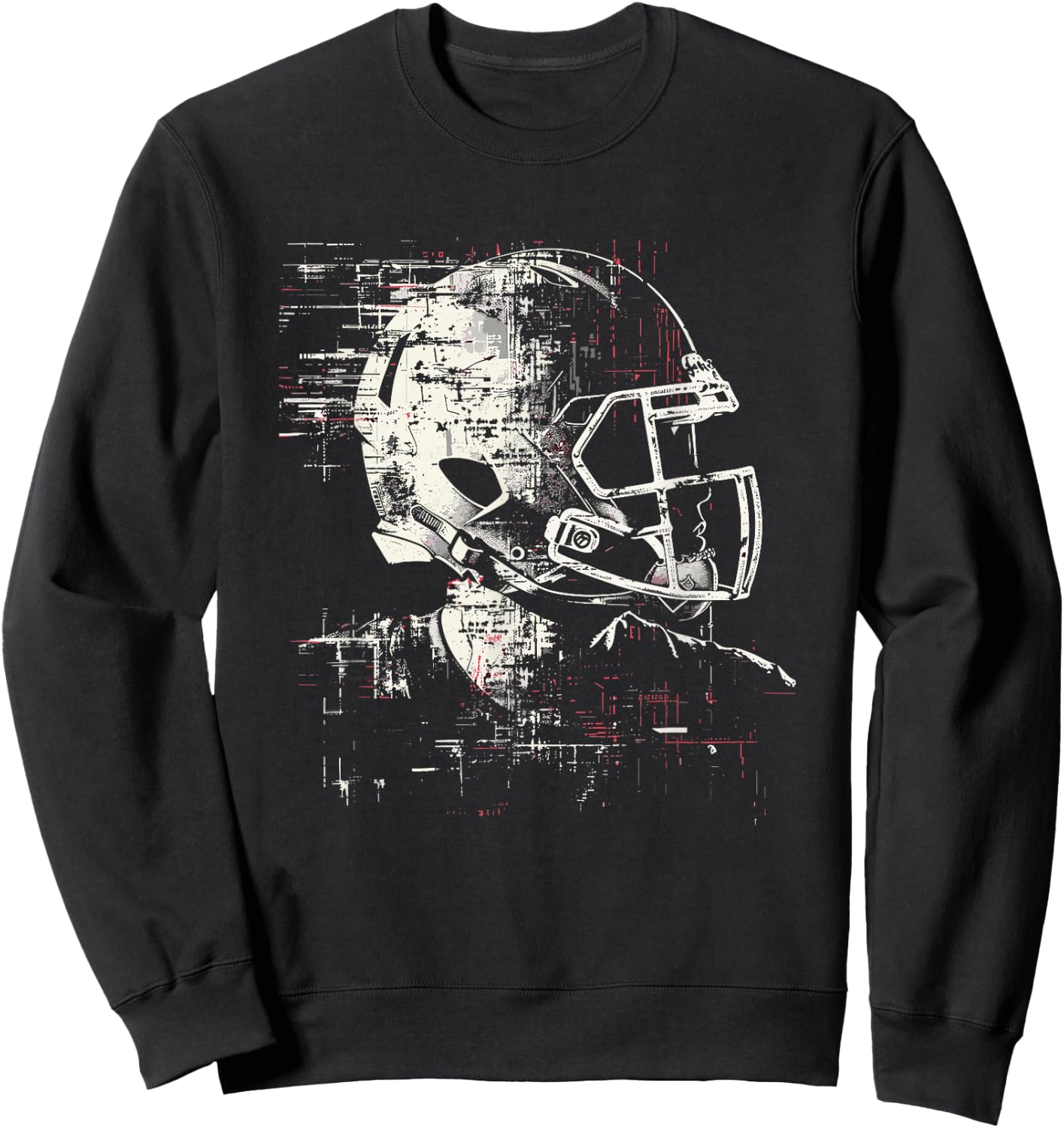 American Football Helmet Linemen , black Sweatshirt - Sweatshirt | Black