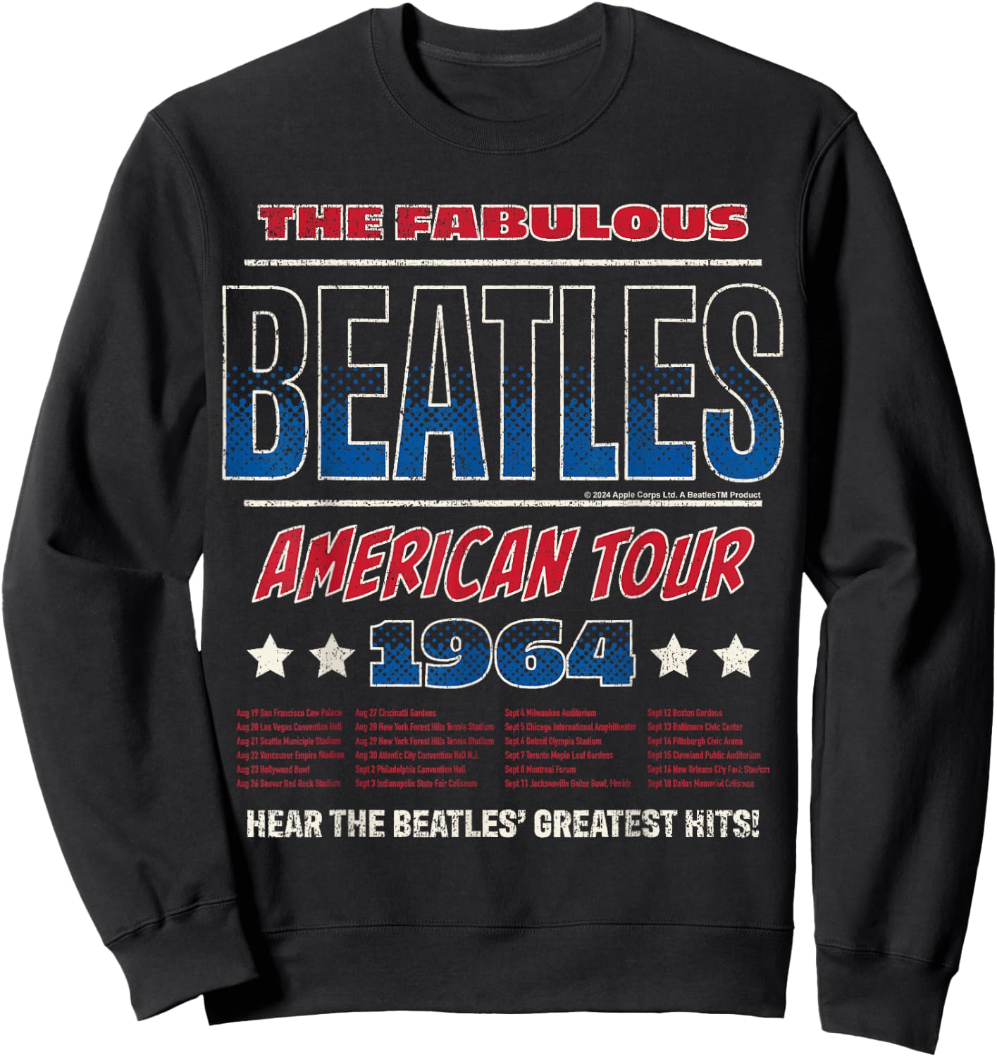 The Beatles - American Tour 1964 Greatest Hits Sweatshirt - Sweatshirt | Black