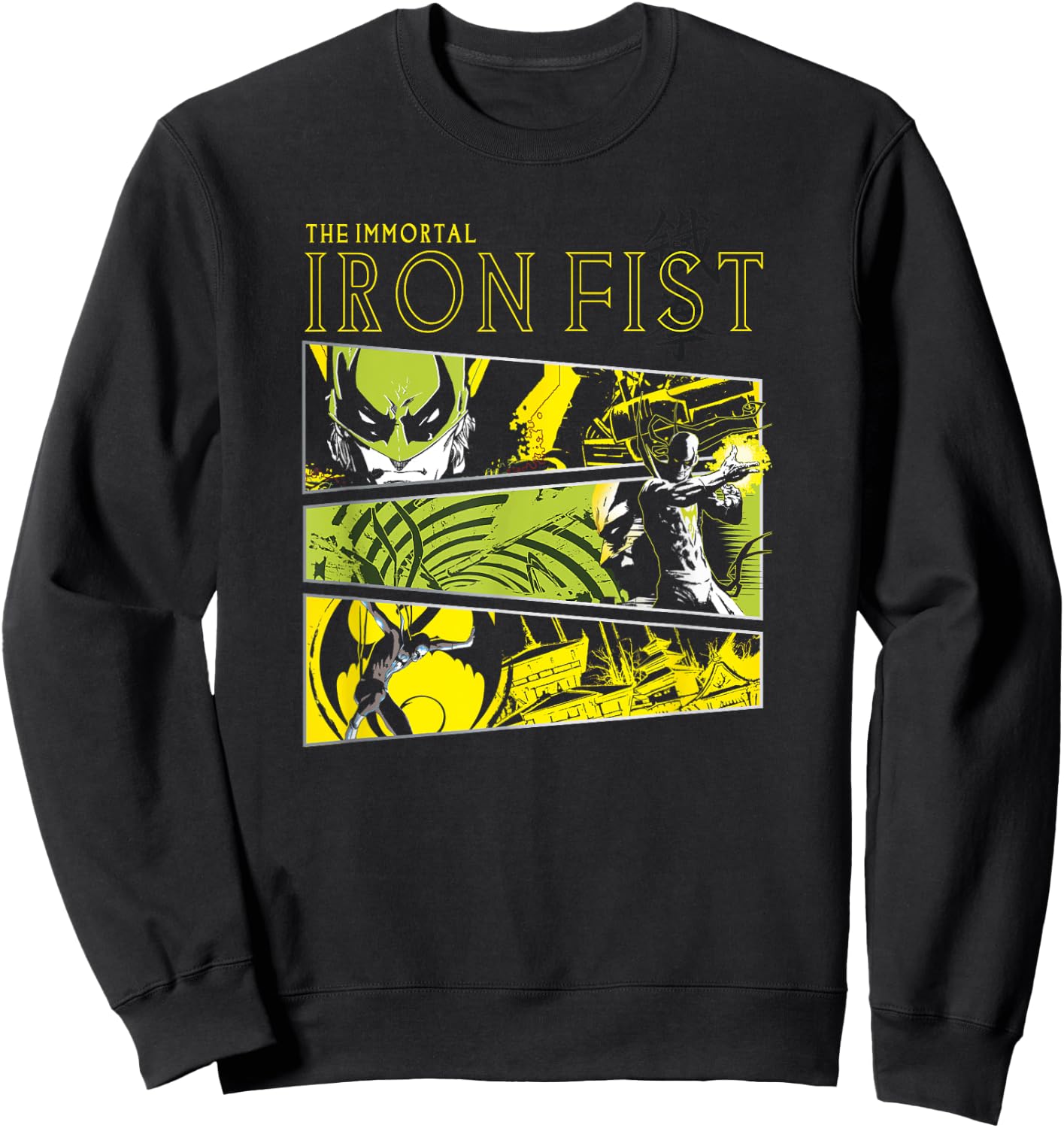 Marvel Immortal Iron Fist Panels, grey, S Sweatshirt - Sweatshirt | Black
