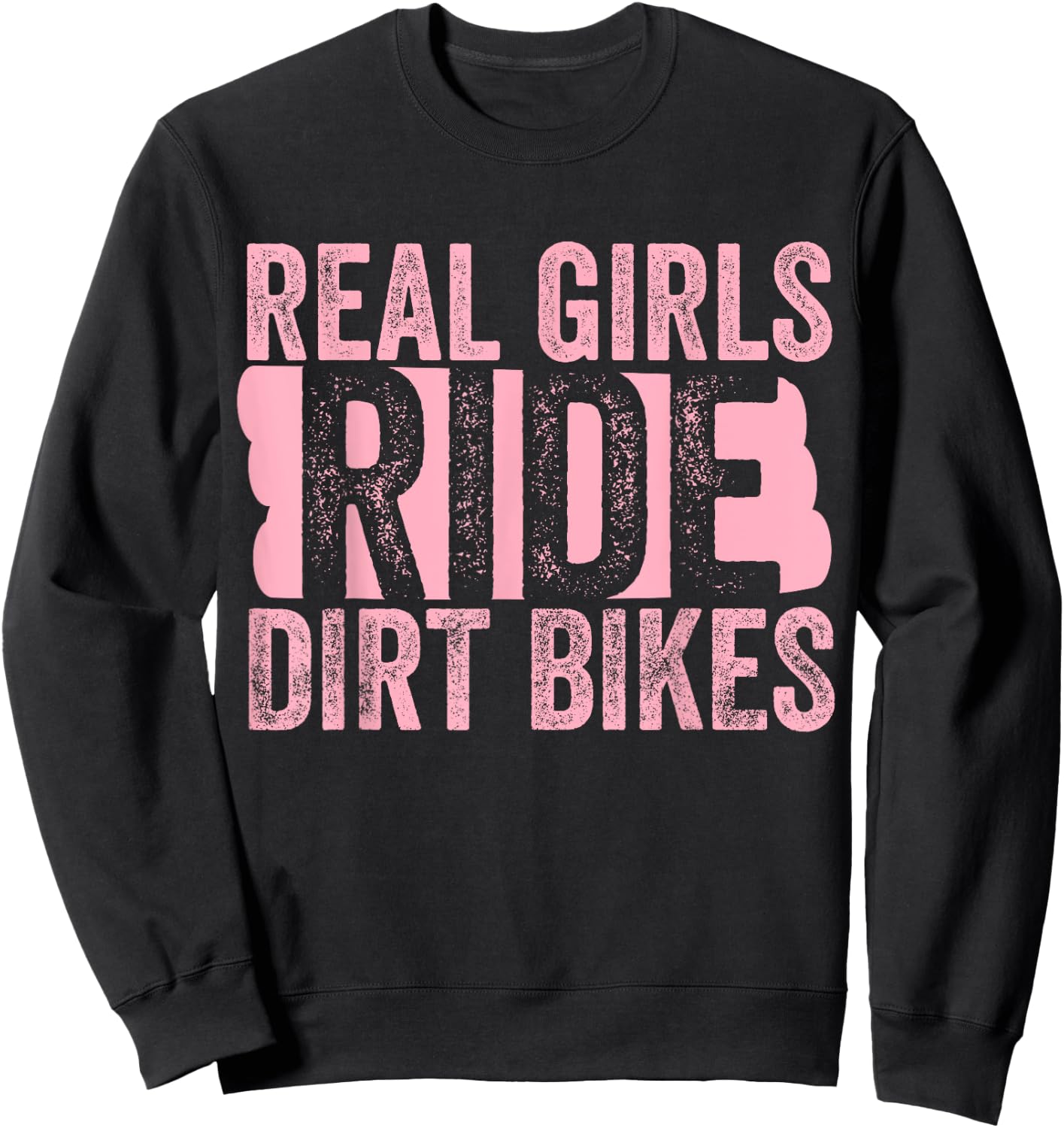 Motocross Girl Dirt Bike Queen Gift Sweatshirt - Sweatshirt | Black