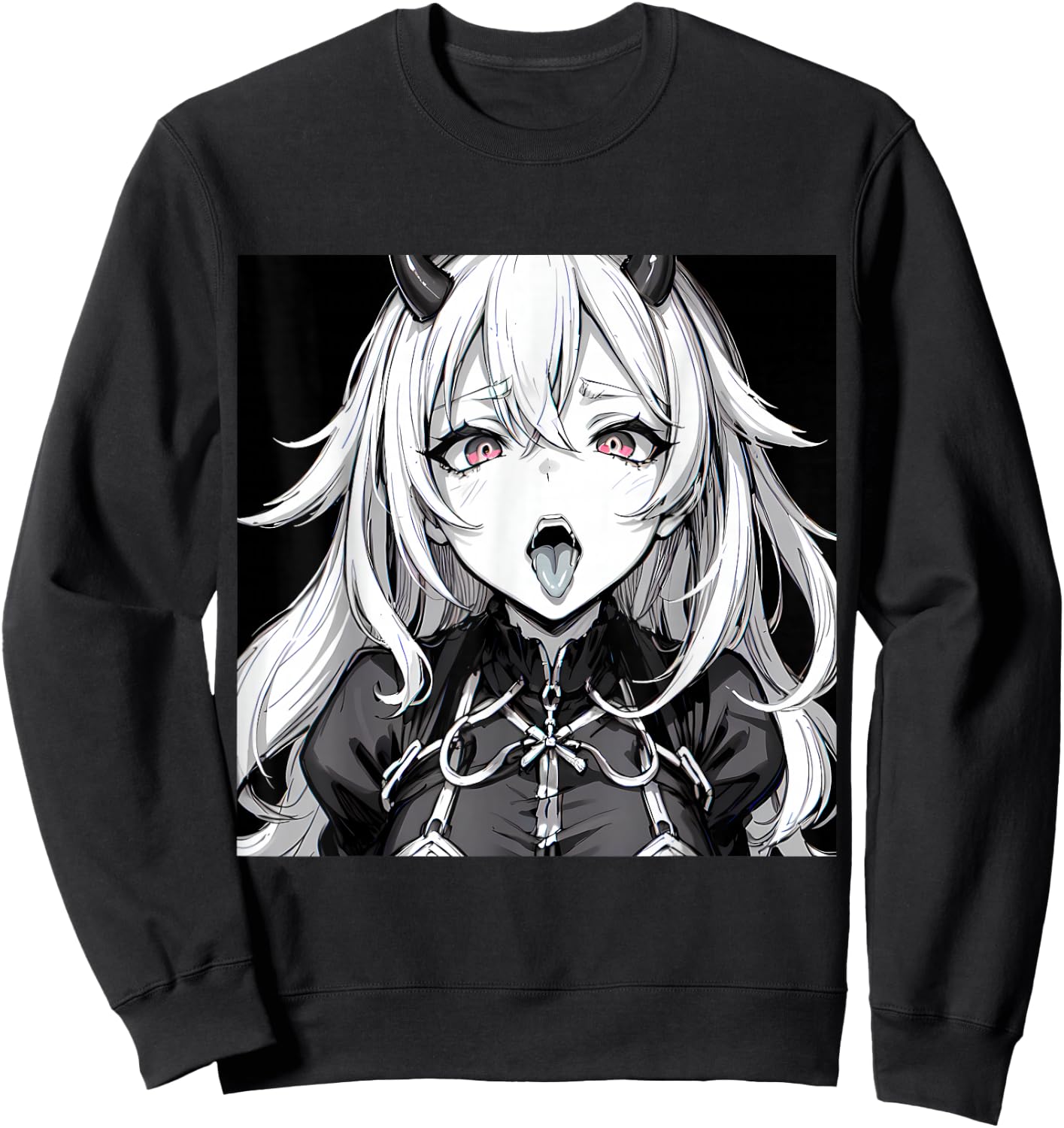 Lewd Anime Mädchen Ecchi Waifu Anime Hentai Sweatshirt - Sweatshirt | Black