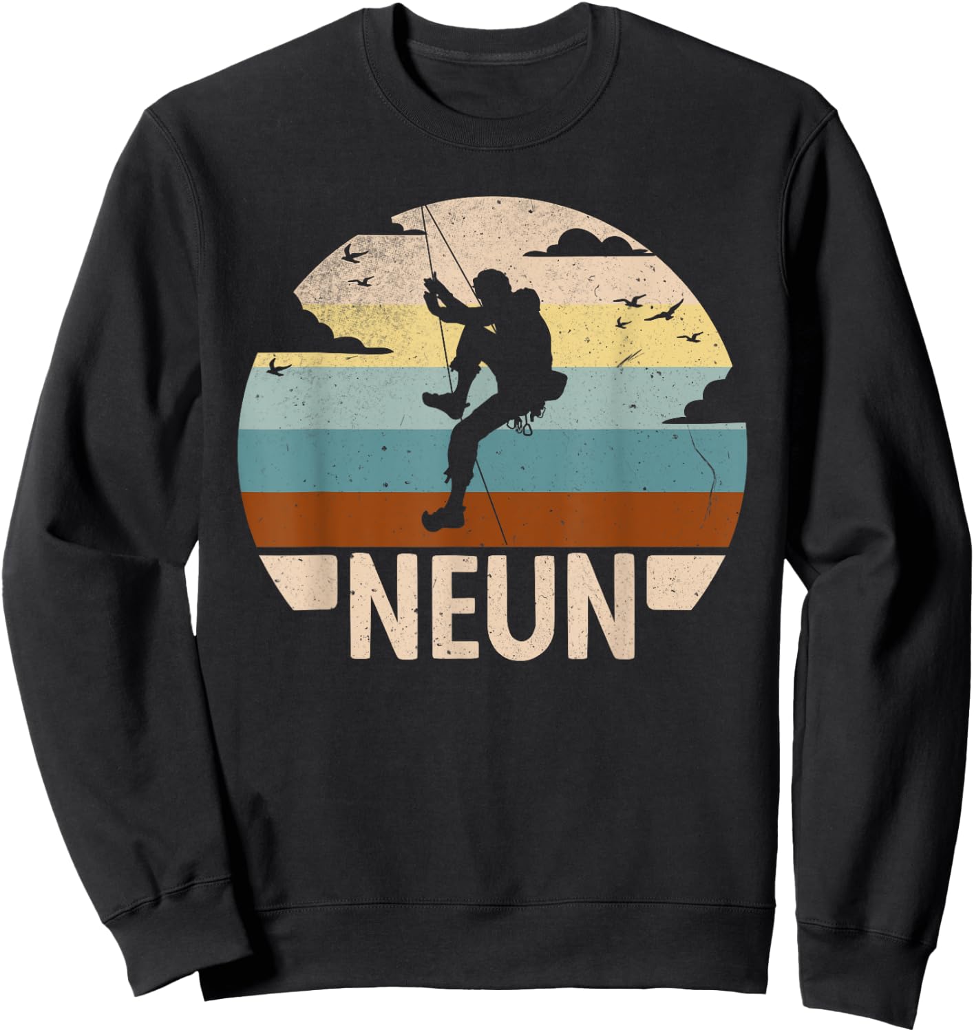 Kletterer Bouldern 9 Jahre Jungen 9 Geburtstag Klettern Sweatshirt - Sweatshirt | Black