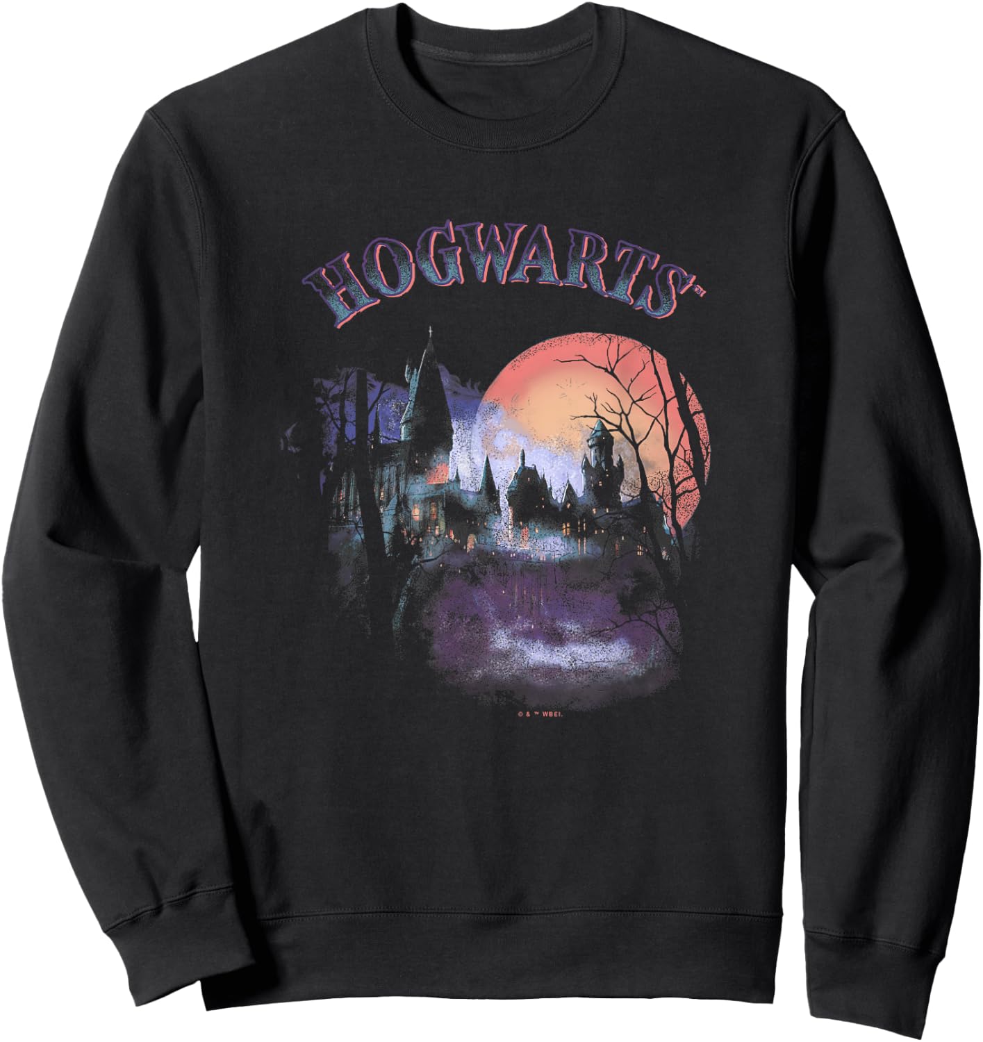 Harry Potter Halloween Themed Hogwarts Vintage Portrait Sweatshirt - Sweatshirt | Black