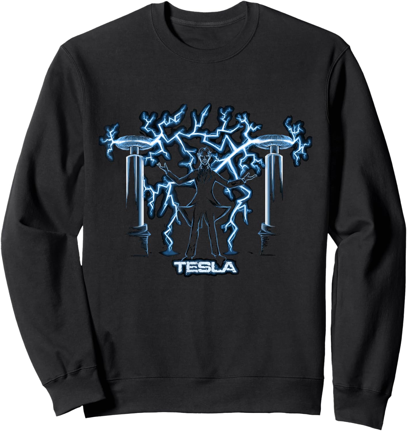 Nikola Tesla, Verrückter Wissenschaftler | Science Engineering Sweatshirt - Sweatshirt | Black