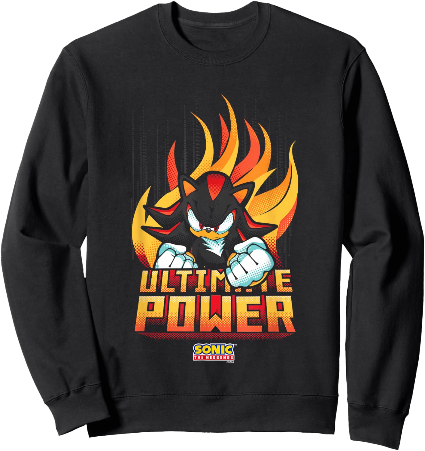 Sonic The Hedgehog Father's Day Shadow Ultimate Power Logo Sweatshirt - Sweatshirt | Black