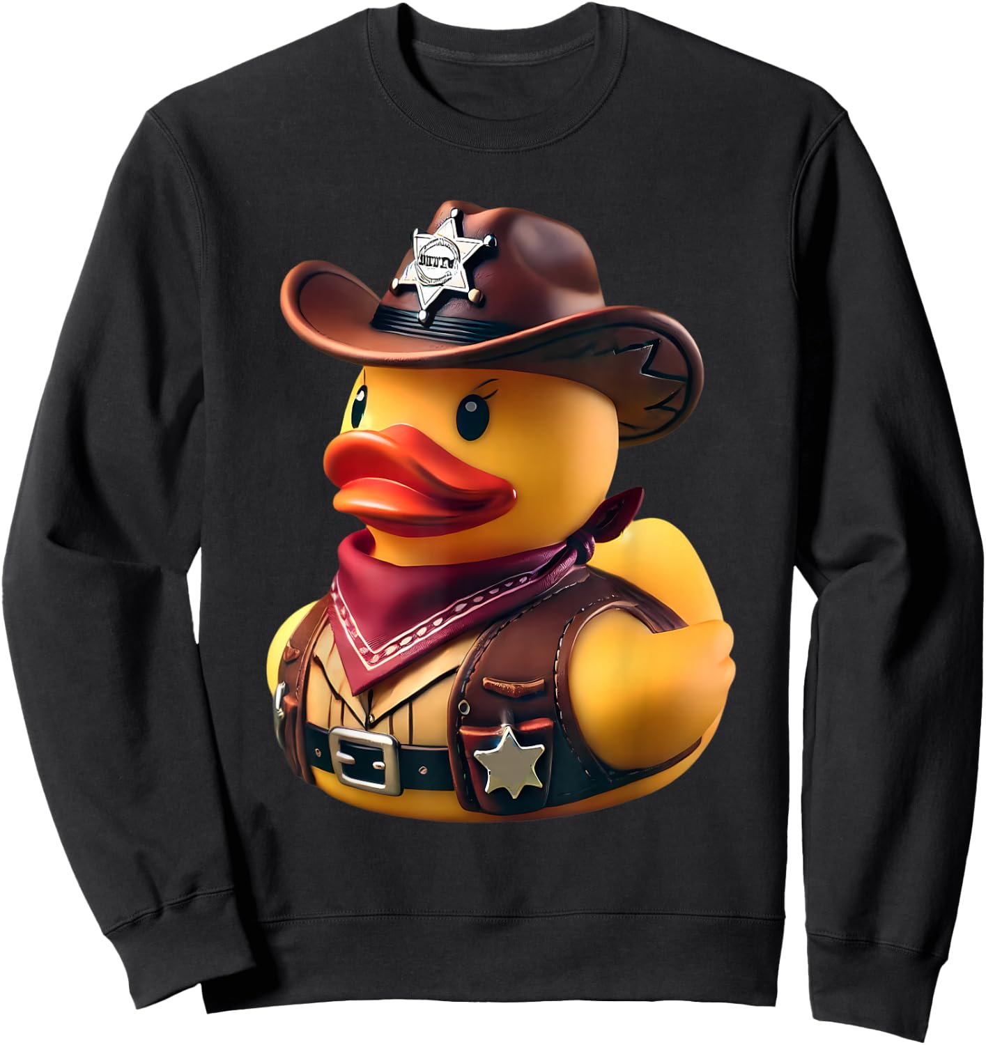 Rubber Duck Cowboy Ducky Duckie Men Women Kids Sweatshirt - Sweatshirt | Black