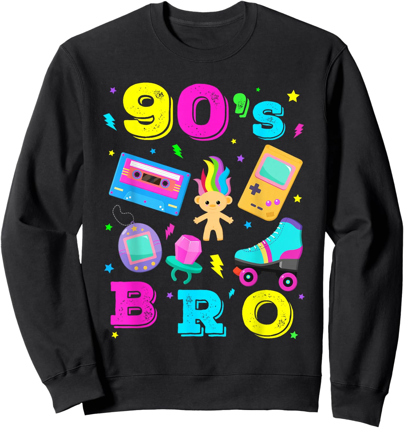 90er Jahre Vibe 1990er Jahre Mode 90er Jahre Thema Outfit 90er Jahre Mottoparty Sweatshirt - Sweatshirt | Black