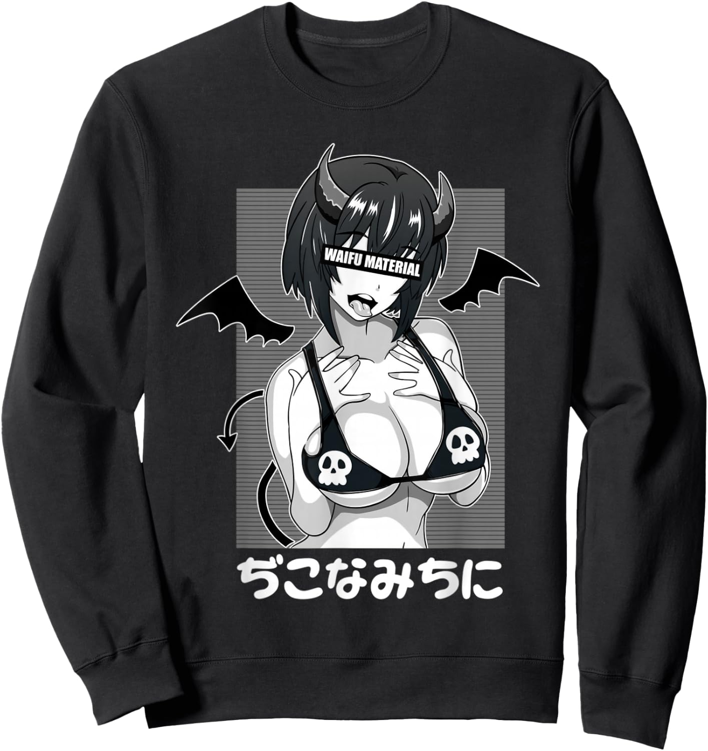 Anime Waifu Hentai Anime Lover Anime Girl Japanese Aesthetic , black Sweatshirt - Sweatshirt | Black