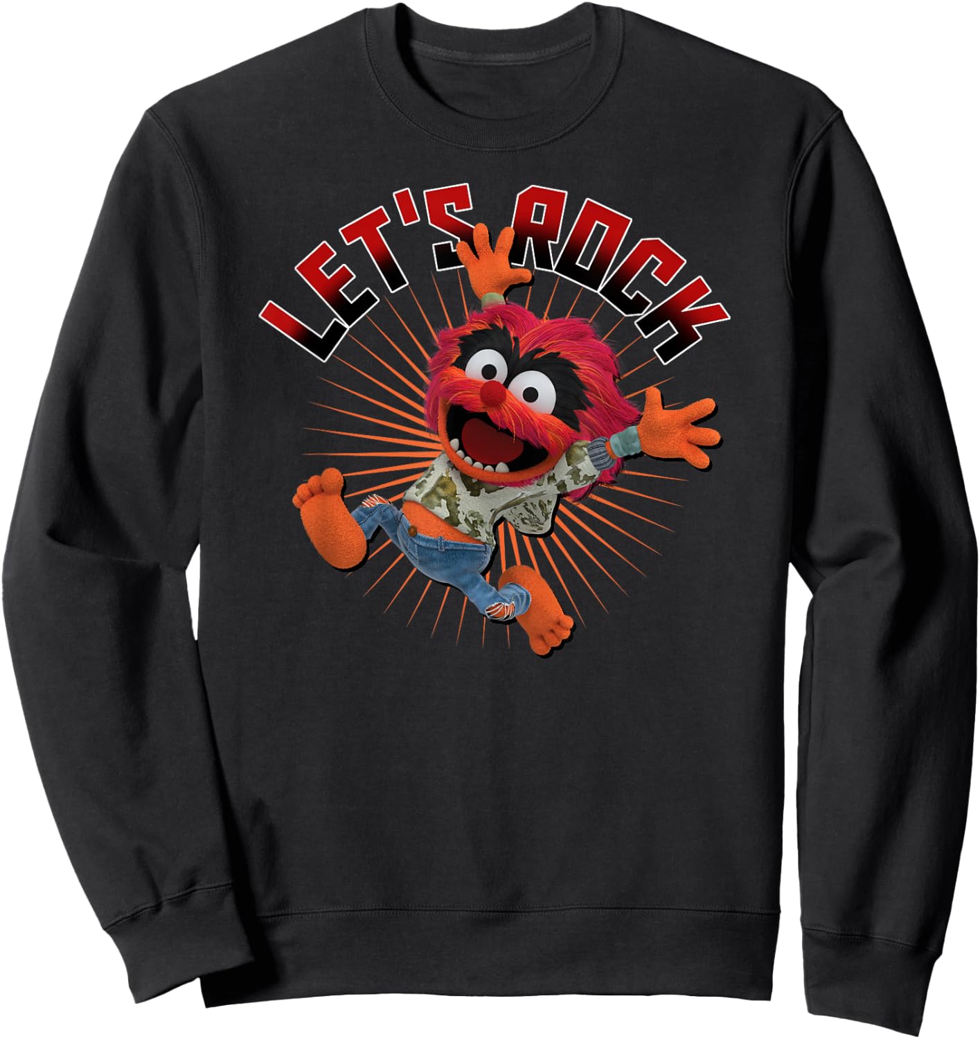 Disney - Let's Rock Muppet Babies Animal Sweatshirt - Sweatshirt | Black
