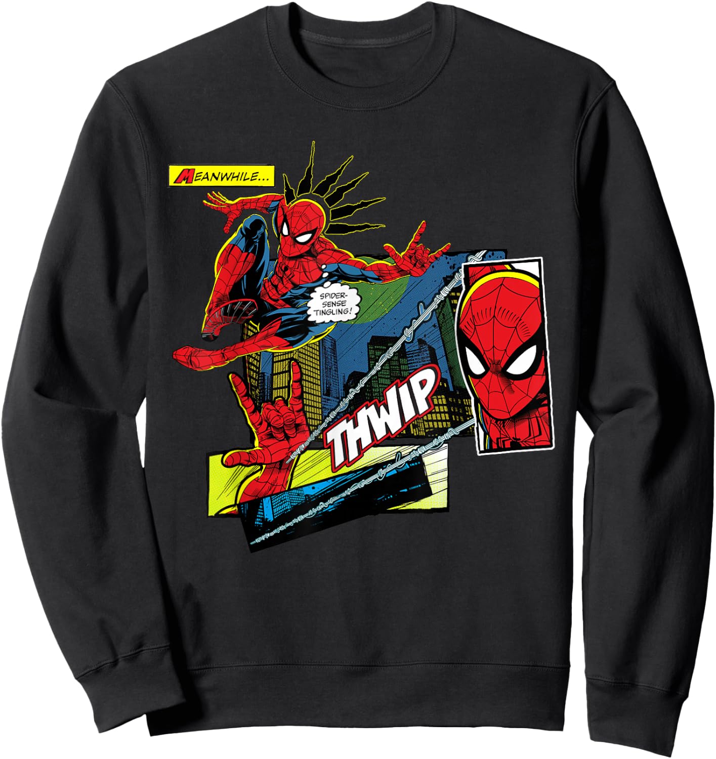 Marvel Studios Spider-Man: BND Movie 2026 Spider-Sense Comic Sweatshirt - Sweatshirt | Black