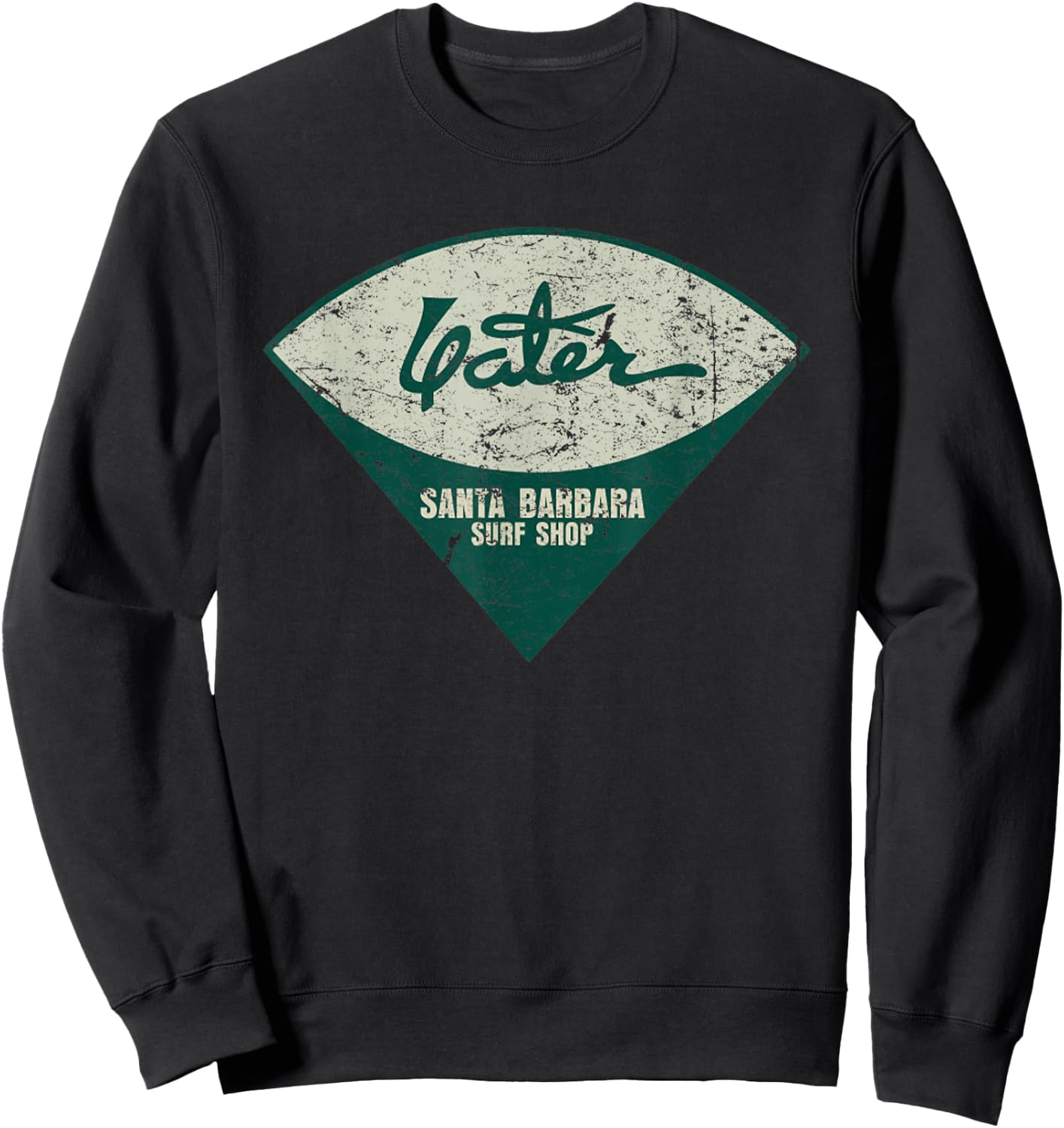 Vintage Yater Surf Surfboards Distressed Men And Women Sweatshirt - Sweatshirt | Black