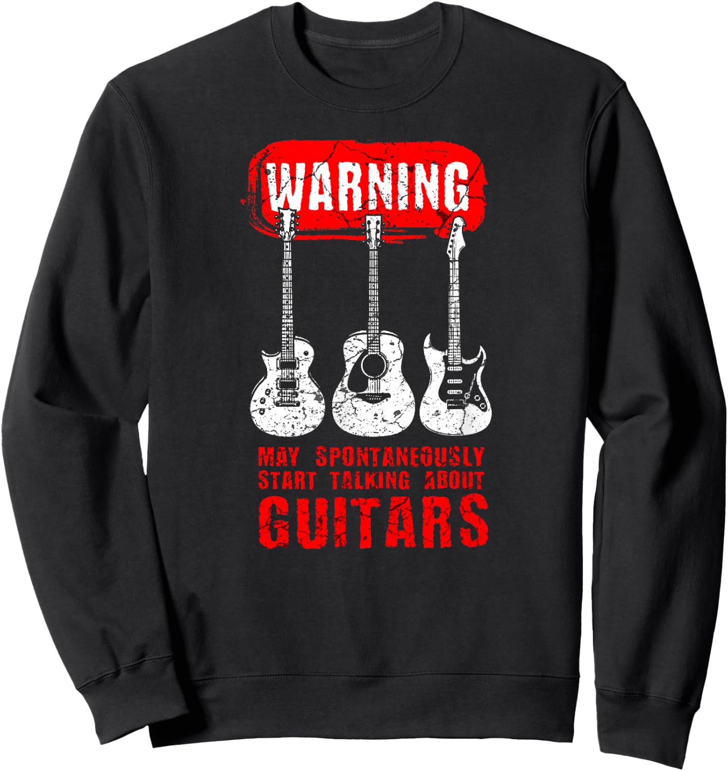 Guitar Shirt for a Guitarist or Player of a Guitar Sweatshirt - Sweatshirt | Black