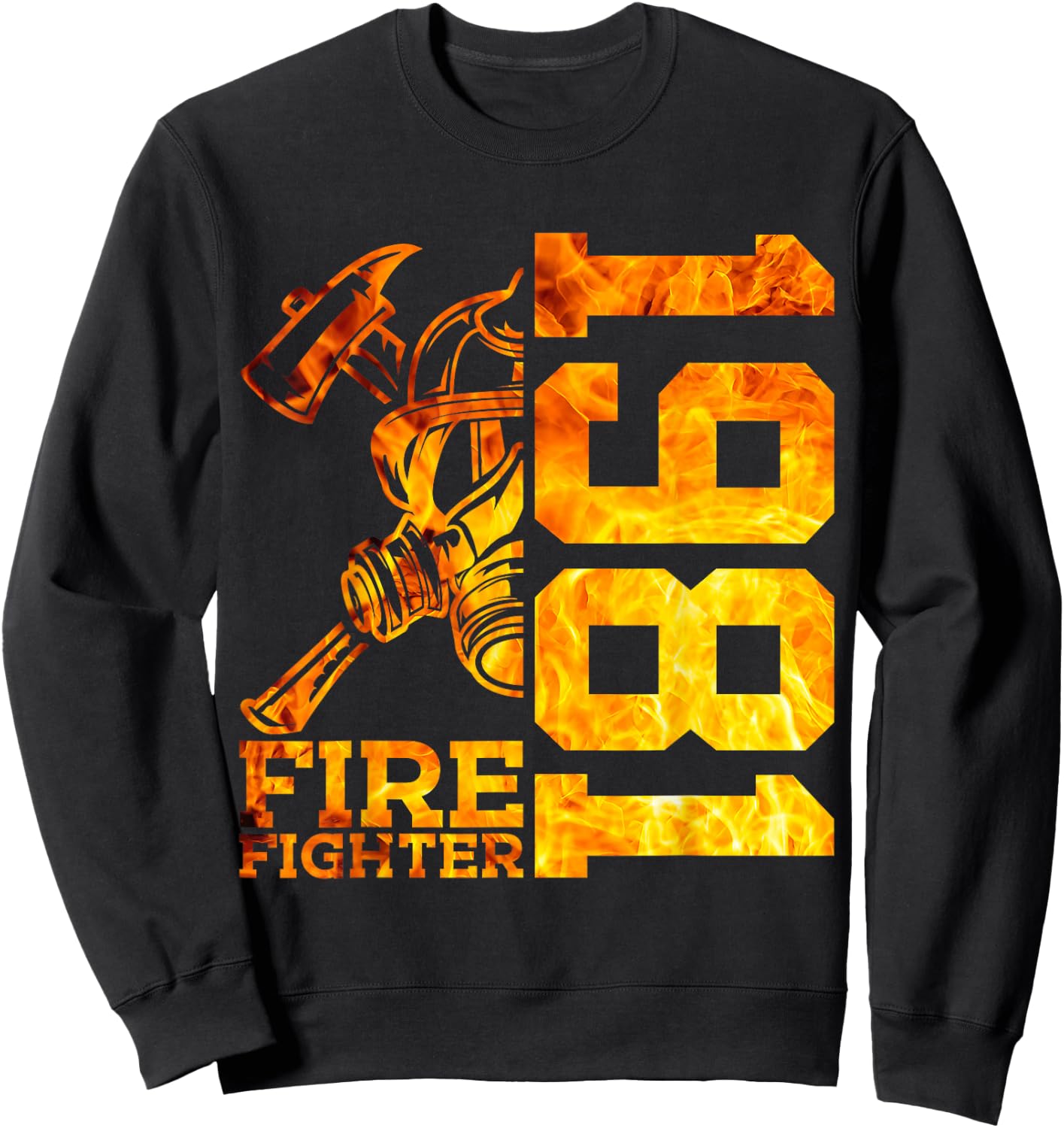Fire Fighter 1981 45 Jahre Feuerwehr 45. Geburtstag Sweatshirt - Sweatshirt | Black