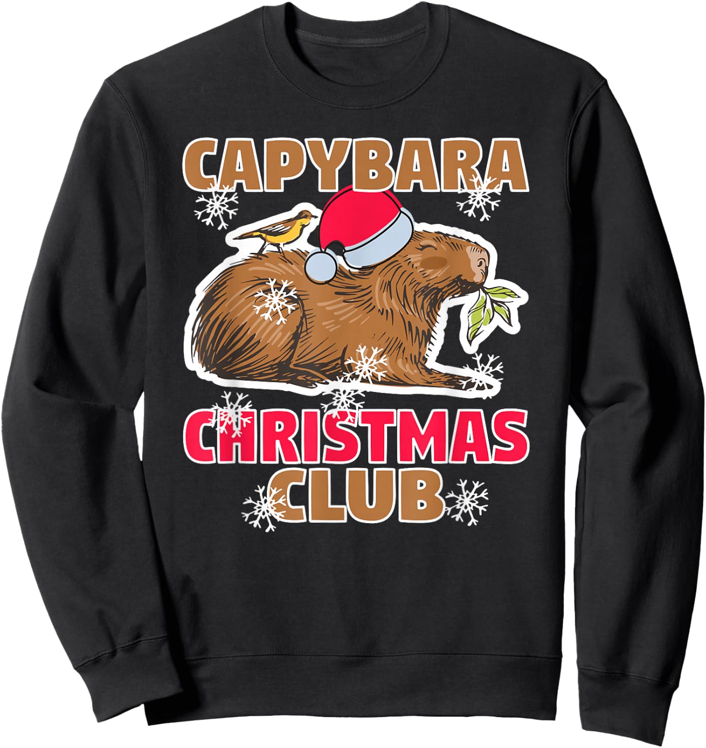 Capybara Christmas Club - Capybara Enthusiast The Best Sweatshirt - Sweatshirt | Black