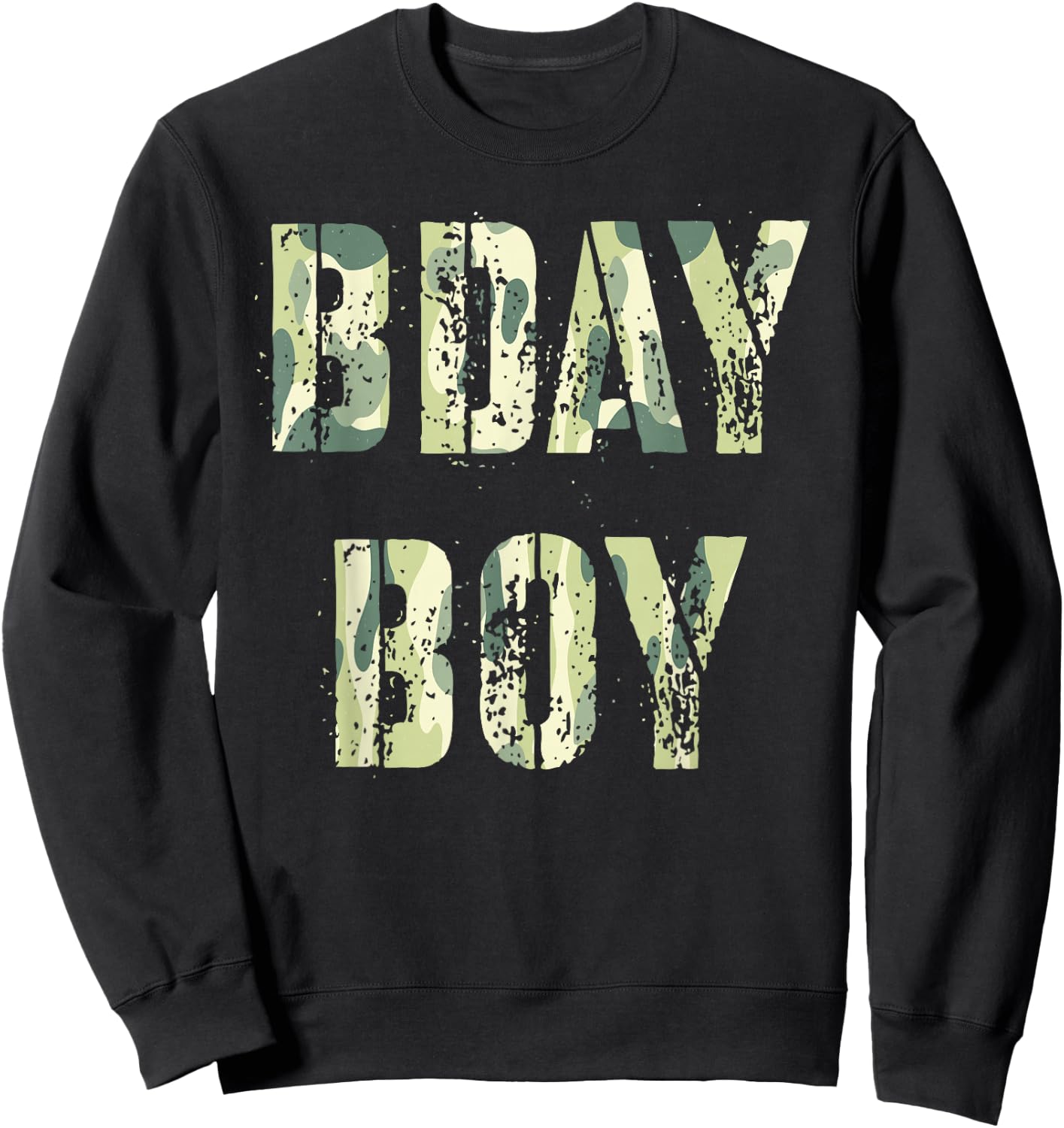 Camouflage Theme Bday Boy Military Little Officer Birthday Sweatshirt - Sweatshirt | Black