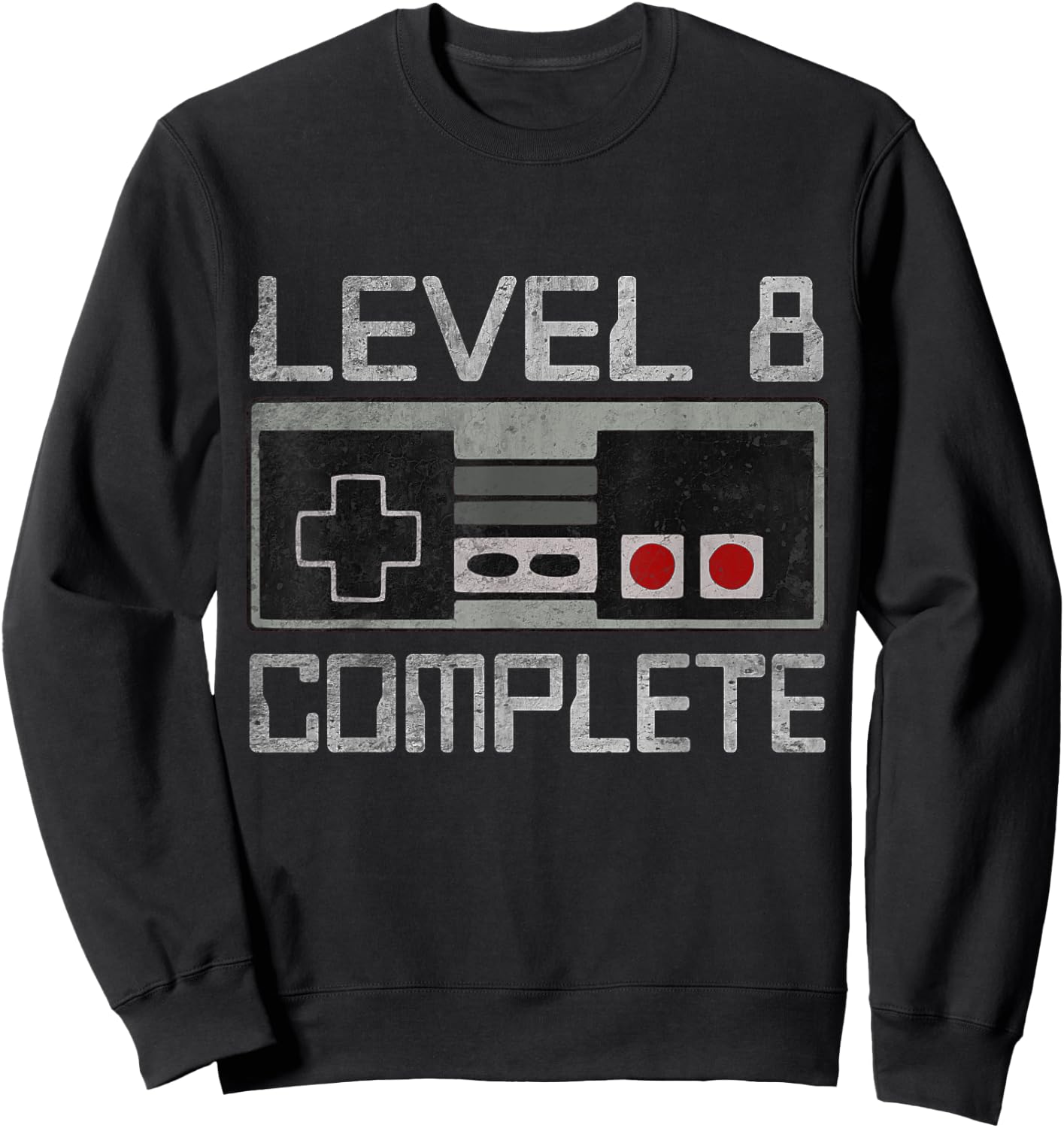 Level 8 Complete 8 Year 8th Wedding Anniversary Her Sweatshirt - Sweatshirt | Black