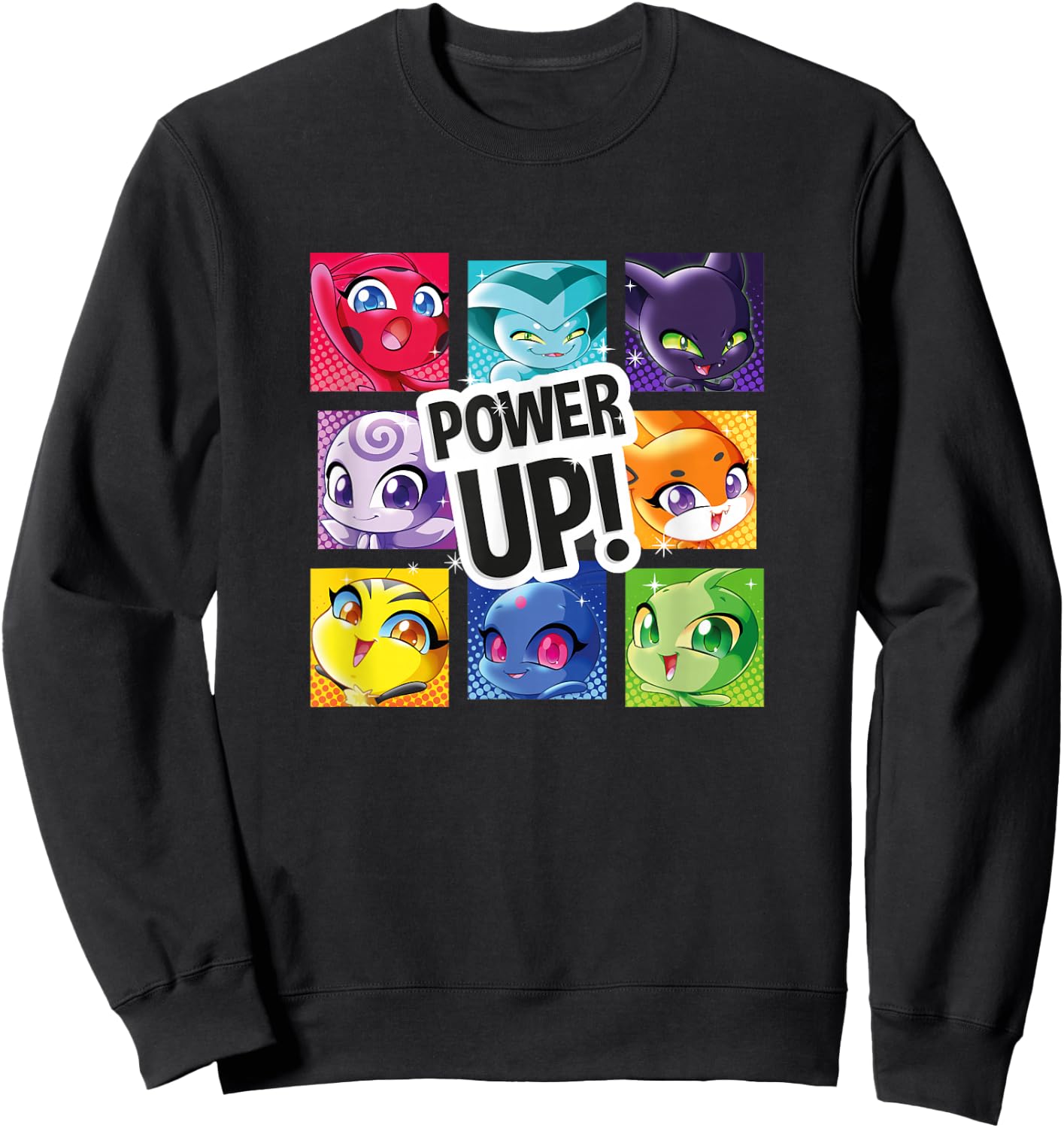 Miraculous Ladybug - Kwamis Power Up Sweatshirt - Sweatshirt | Black