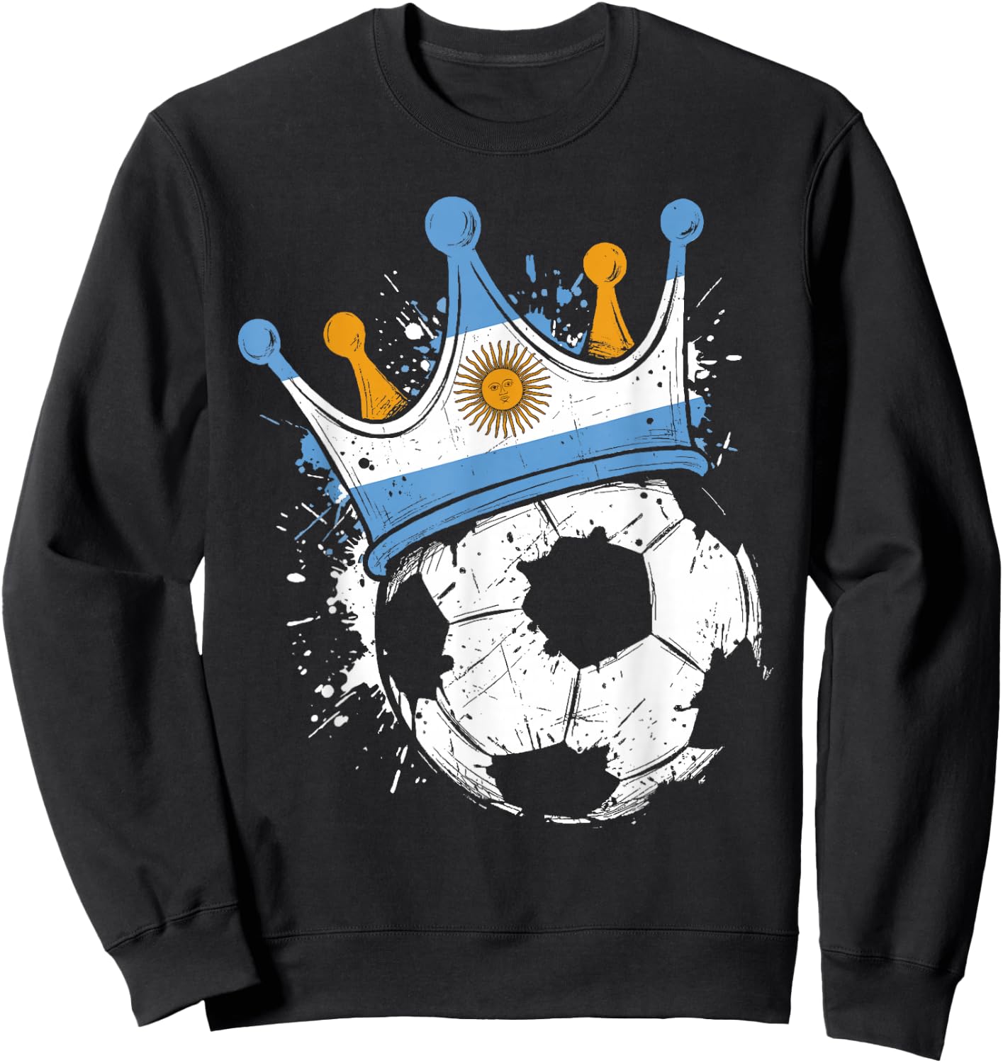 Argentinian Flag Novelty Argentina Sweatshirt - Sweatshirt | Black