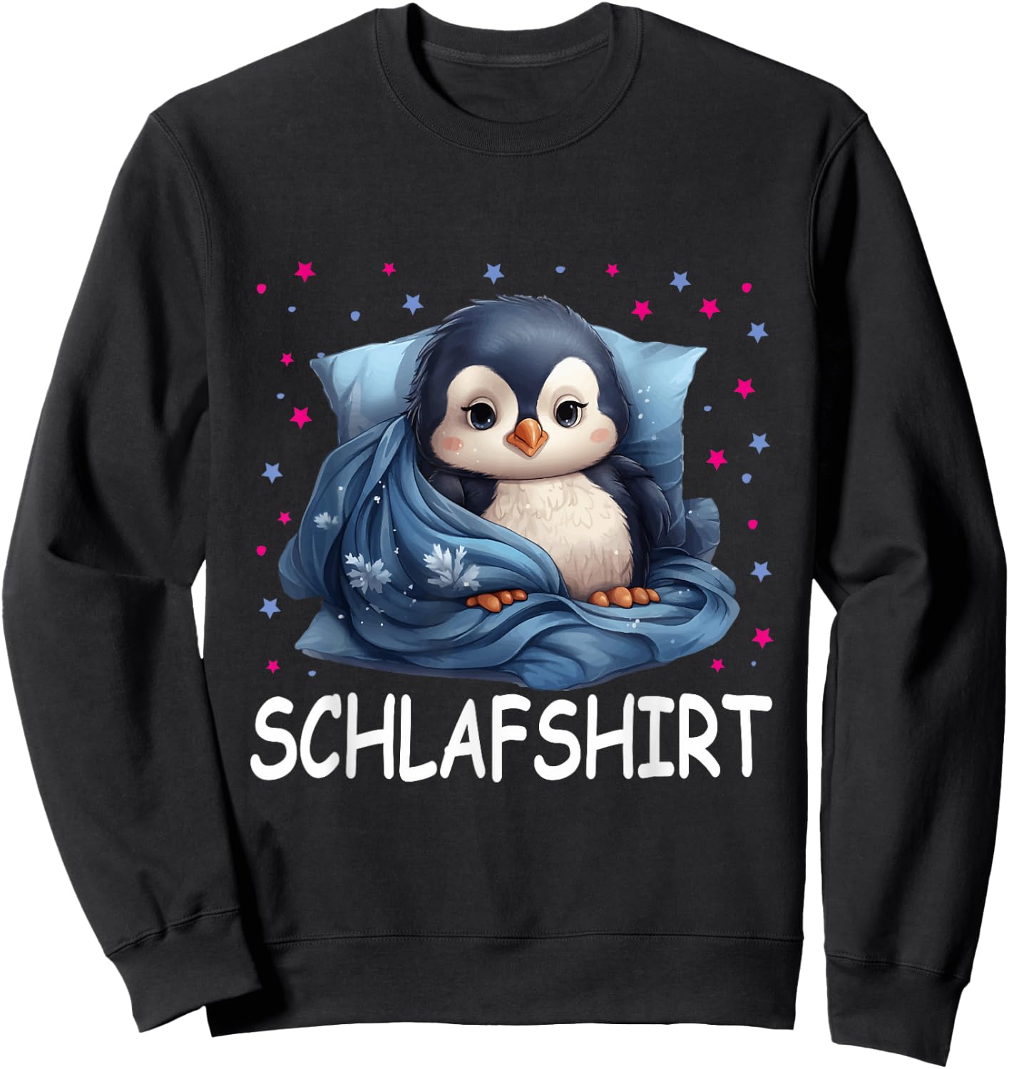 Penguin Official Sleep Shirt Cute Penguin Pyjamas , black Sweatshirt - Sweatshirt | Black