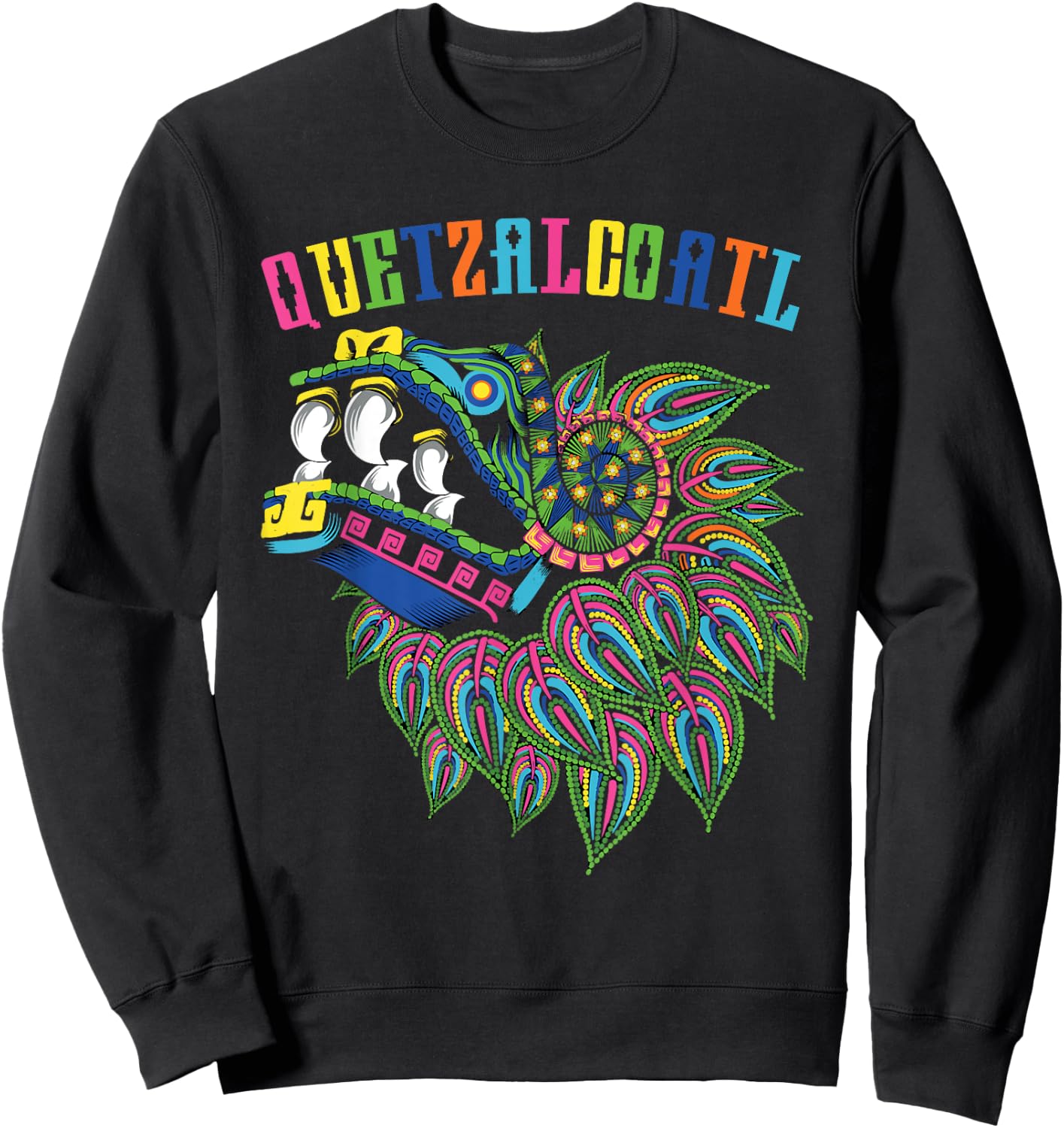 Aztec God Quetzalcoatl Cool Snake Dragon Inca Maya Gifts Sweatshirt - Sweatshirt | Black