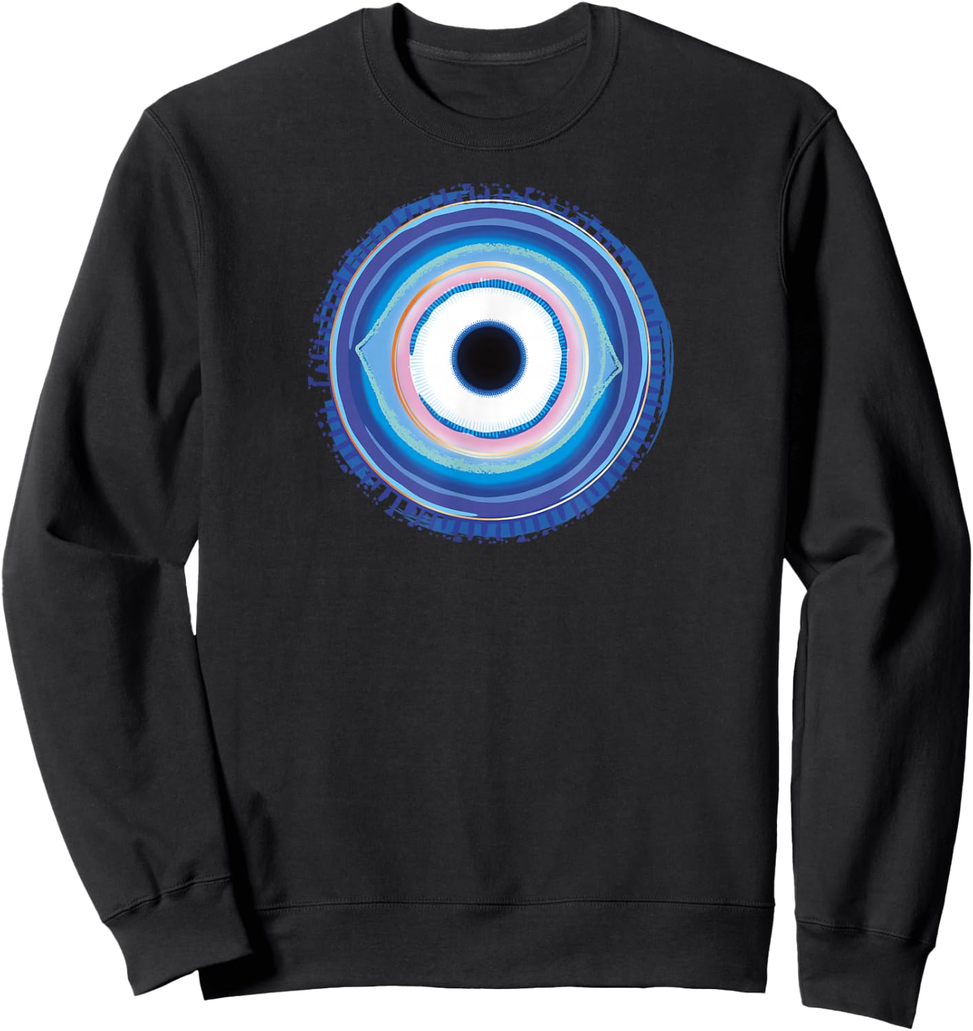 Evil Eye Shirt Turkish Eye Nazar Protection Charm Sweatshirt - Sweatshirt | Black
