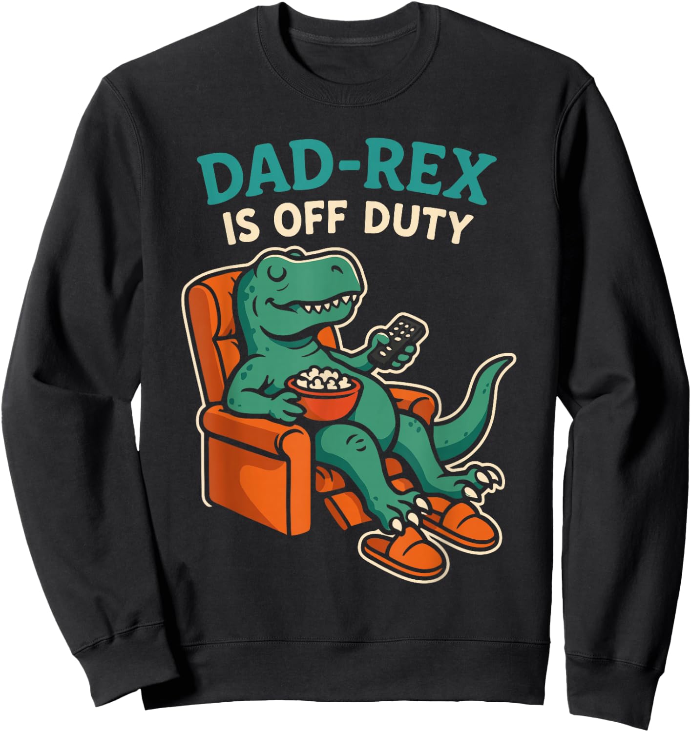 Papa-Rex Fashion Activated Funny Dino Dad Gift T-Rex Sweatshirt - Sweatshirt | Black