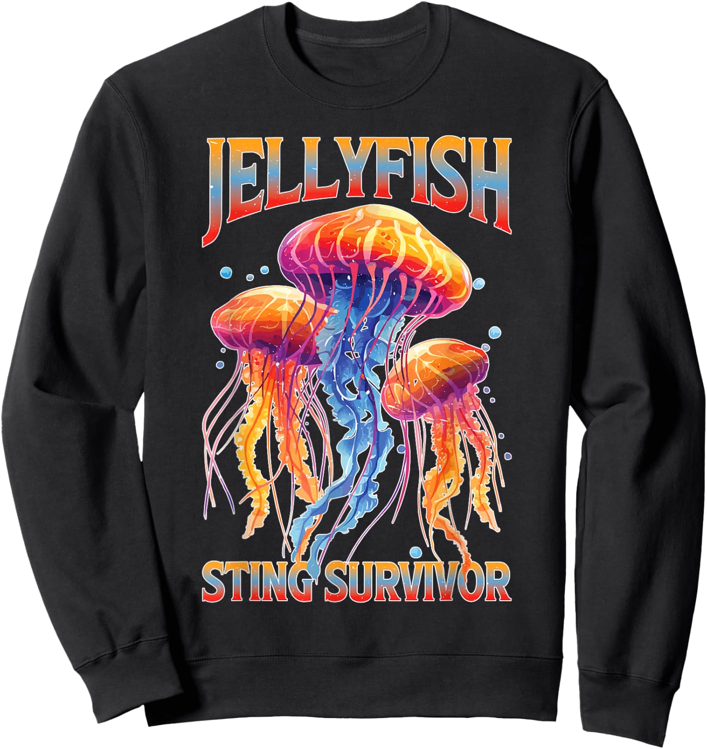 Jellyfish Sting Survivor Sweatshirt - Sweatshirt | Black